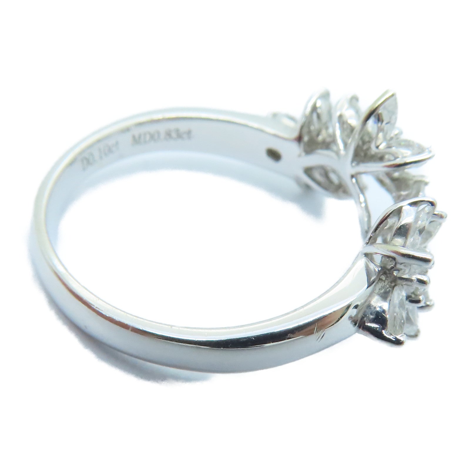 JEWELRY 18K白金Diamond Ring 0.1ct/0.83ct钻石戒指US#6.5