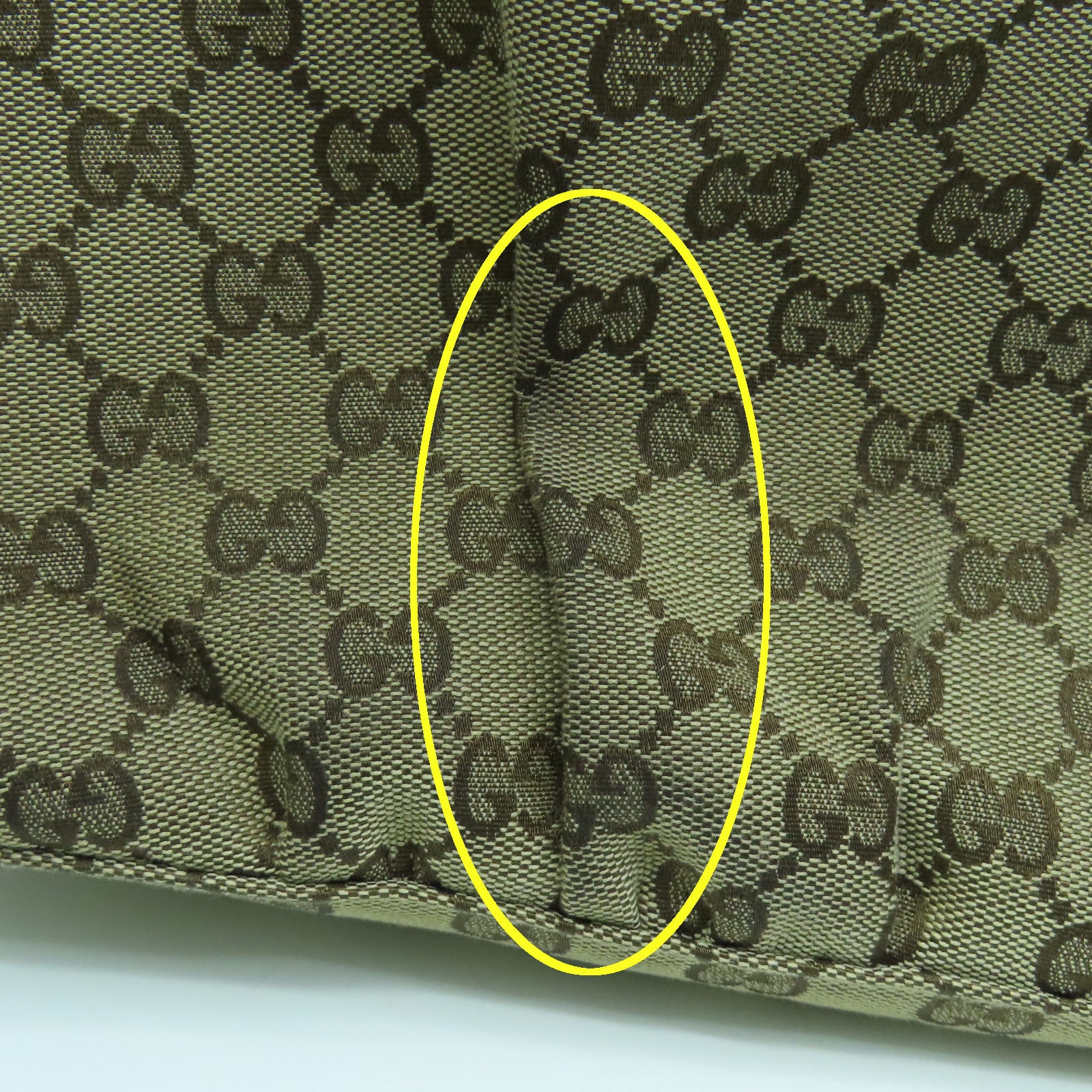 GUCCI canvas Shoulder Bag gold buckle shoulder bag brown