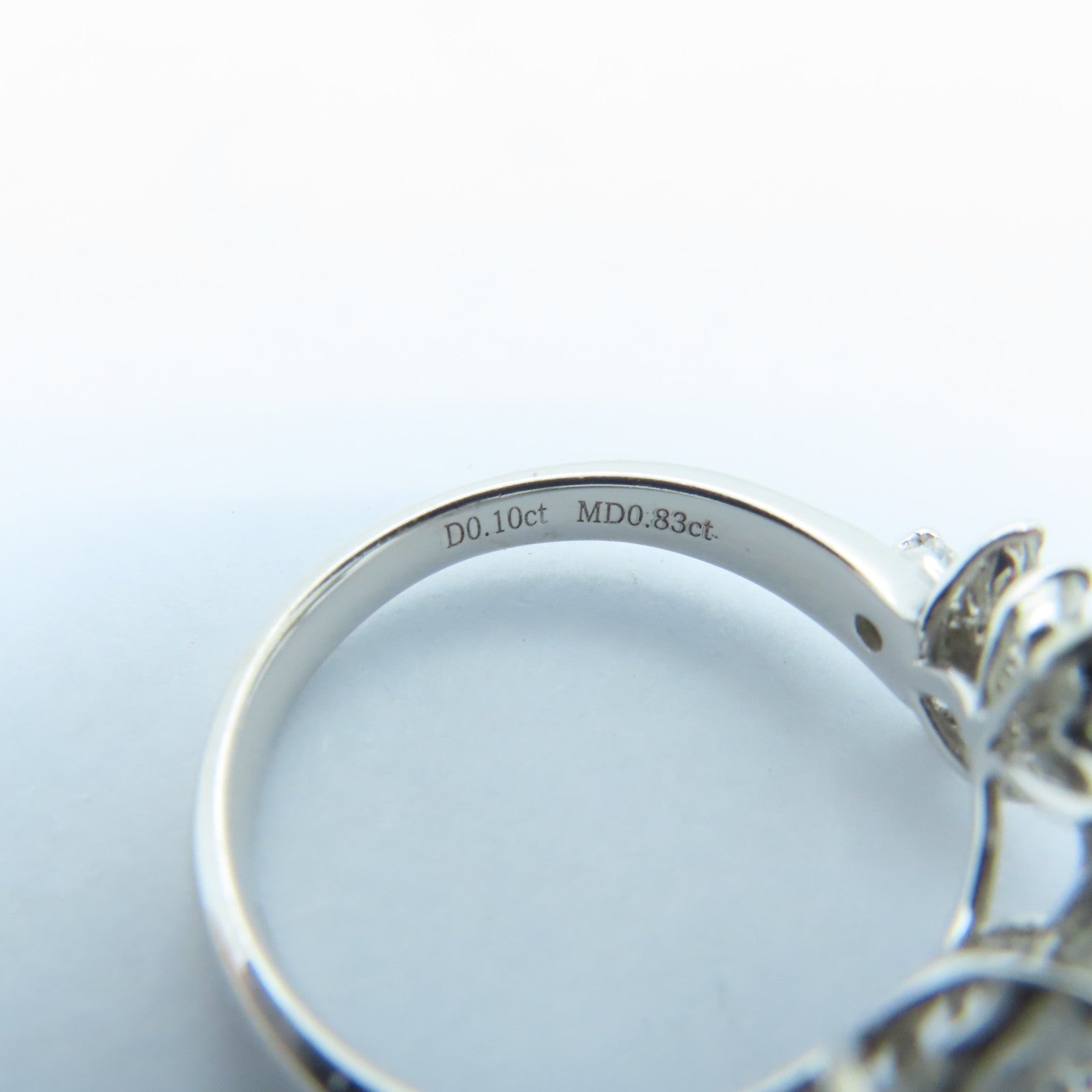 JEWELRY 18K白金Diamond Ring 0.1ct/0.83ct钻石戒指US#6.5
