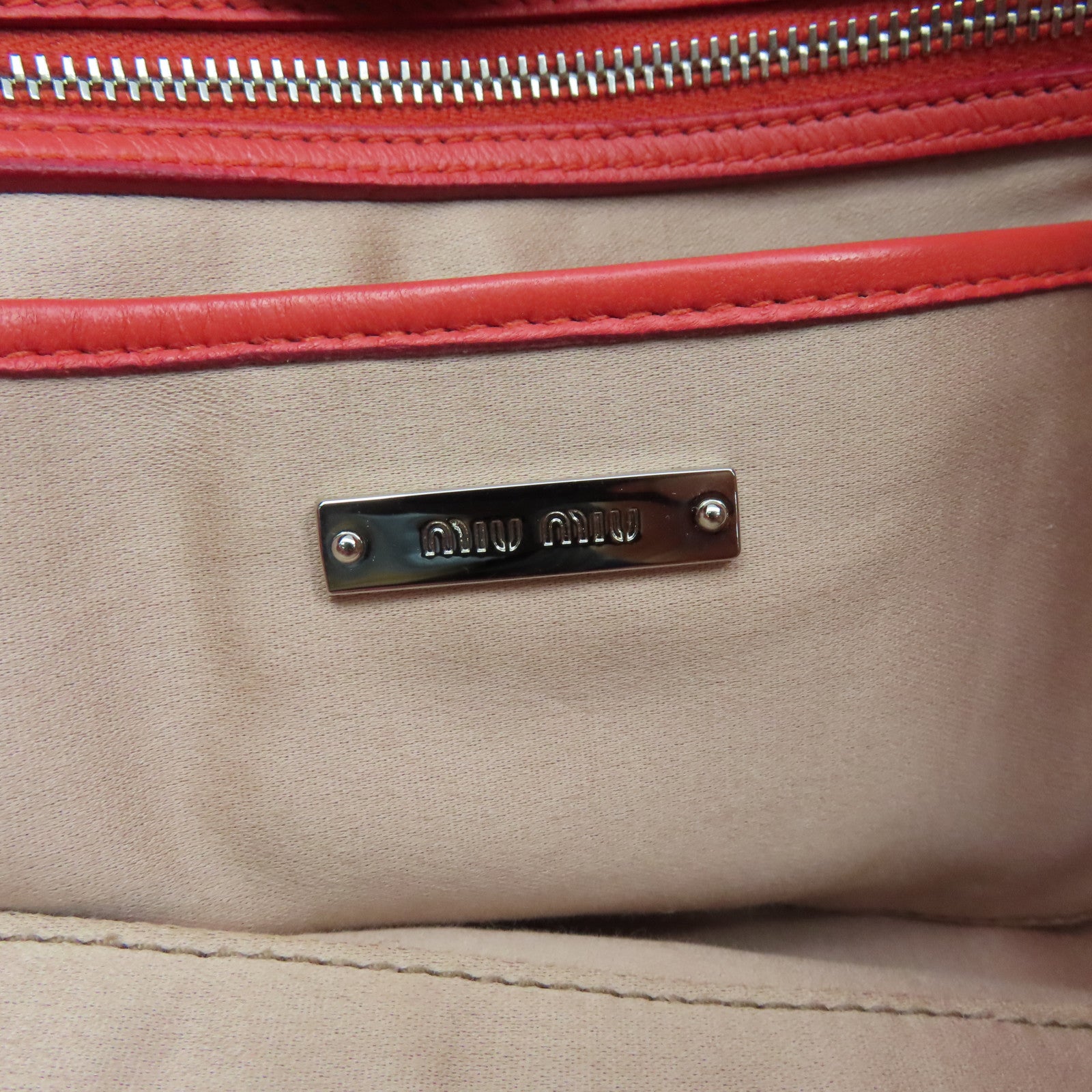 Miu Miu 牛皮皮革Shoulder Bag銀扣手挽肩背兩用袋粉紅色