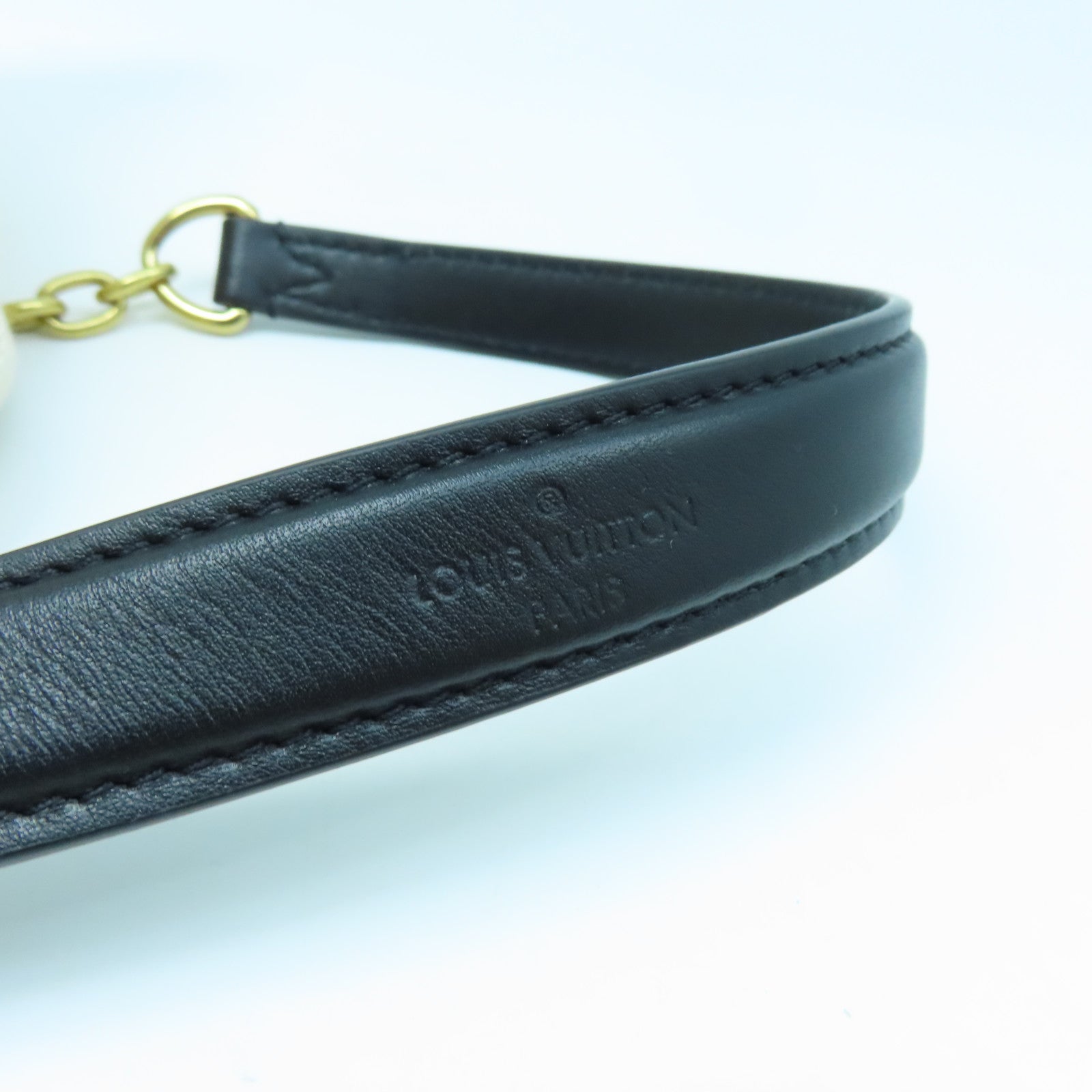 LOUIS VUITTON 牛皮皮革LV New Wave Chain金扣肩背袋黑色