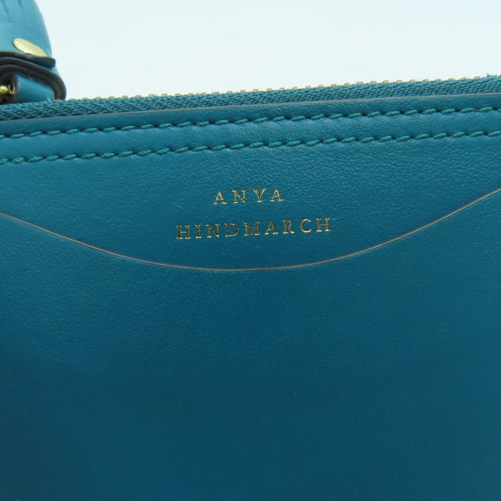 Anya Hindmarch 皮革Wallet金扣錢包綠色