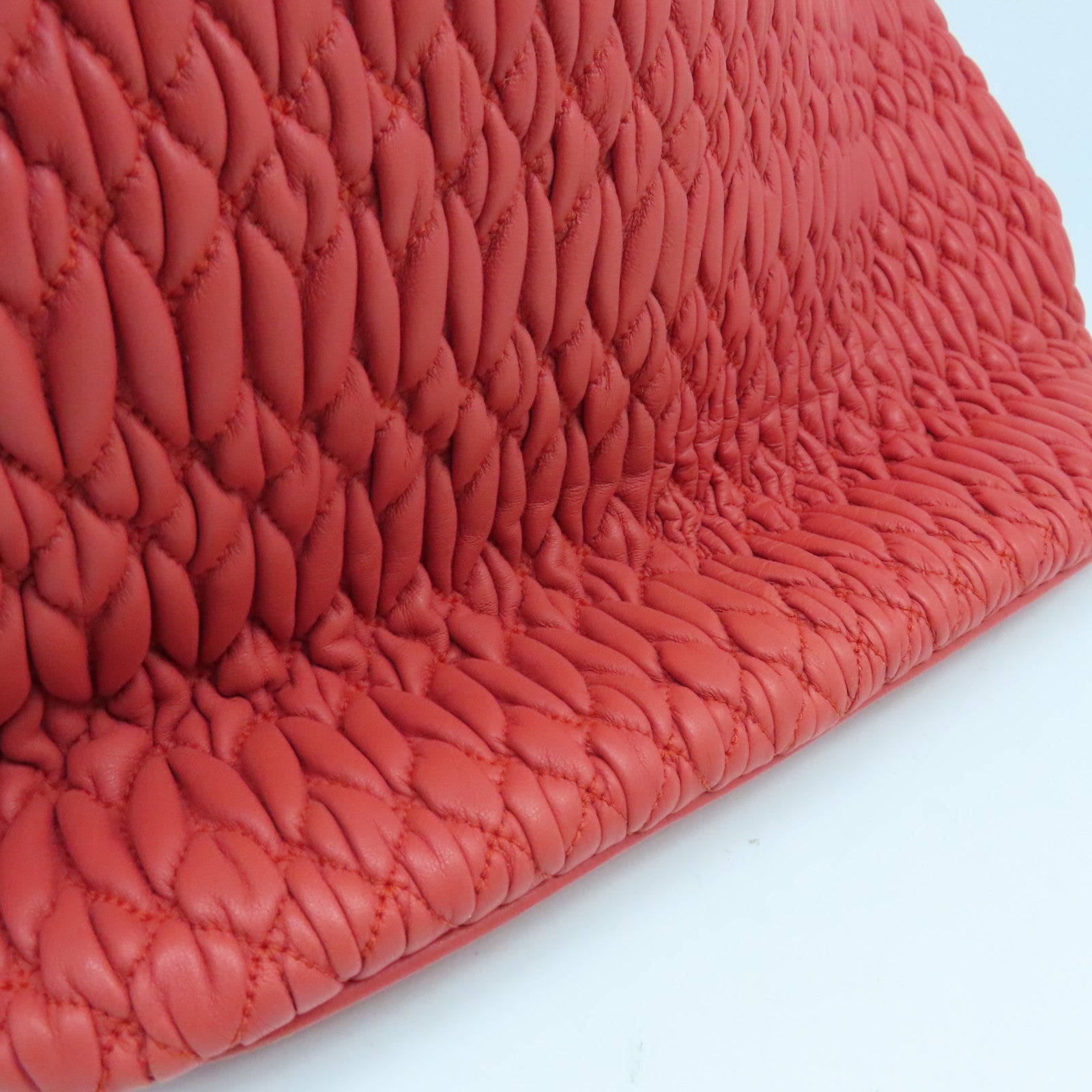 Miu Miu 牛皮皮革Shoulder Bag銀扣手挽肩背兩用袋粉紅色