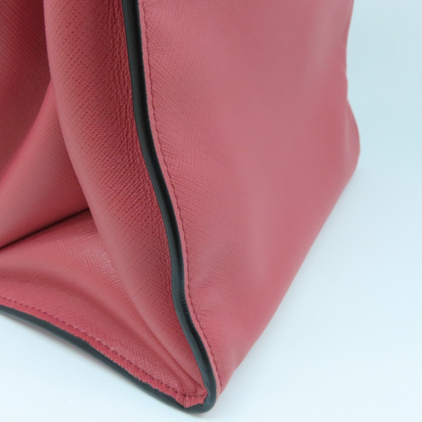 PRADA Saffiano皮革2way Shoulder Bag金扣手挽肩背兩用袋粉紅色