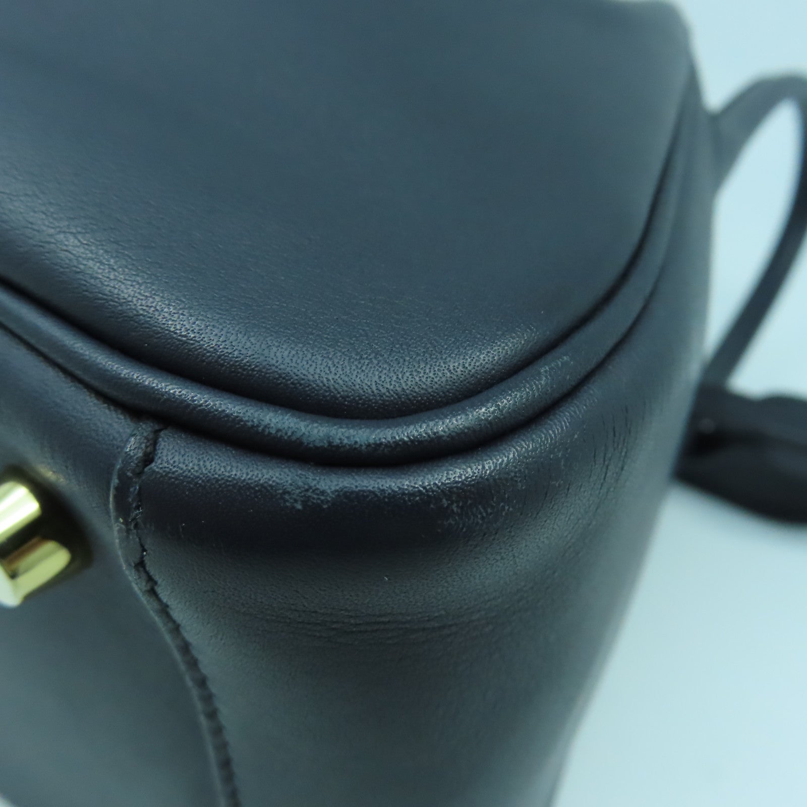 HERMES Swift皮革Lindy 26金扣手挽肩背兩用袋Bleu Indigo靛藍色