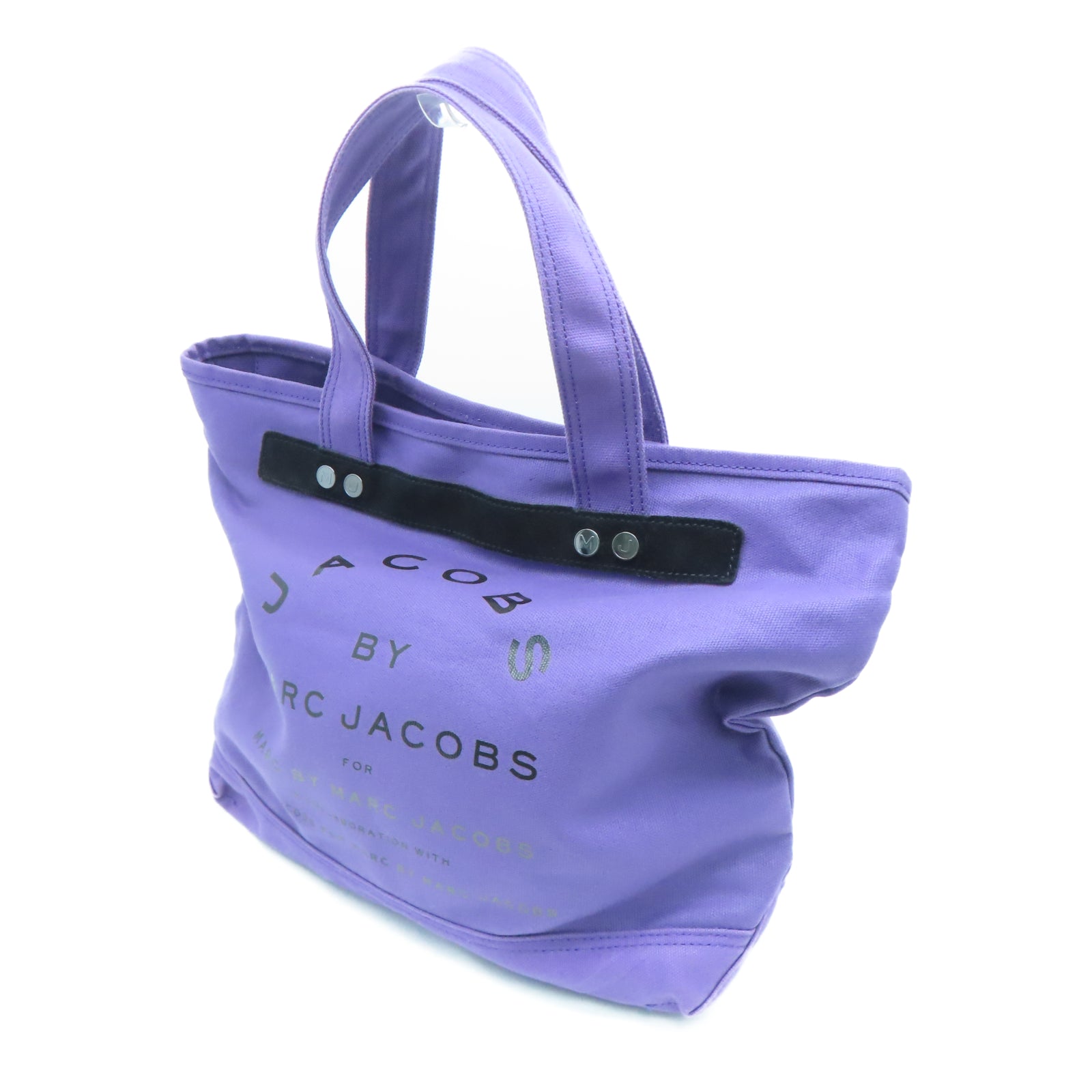 MARC BY MARC JACOBS 帆布Tote Bag银扣手挽袋紫色