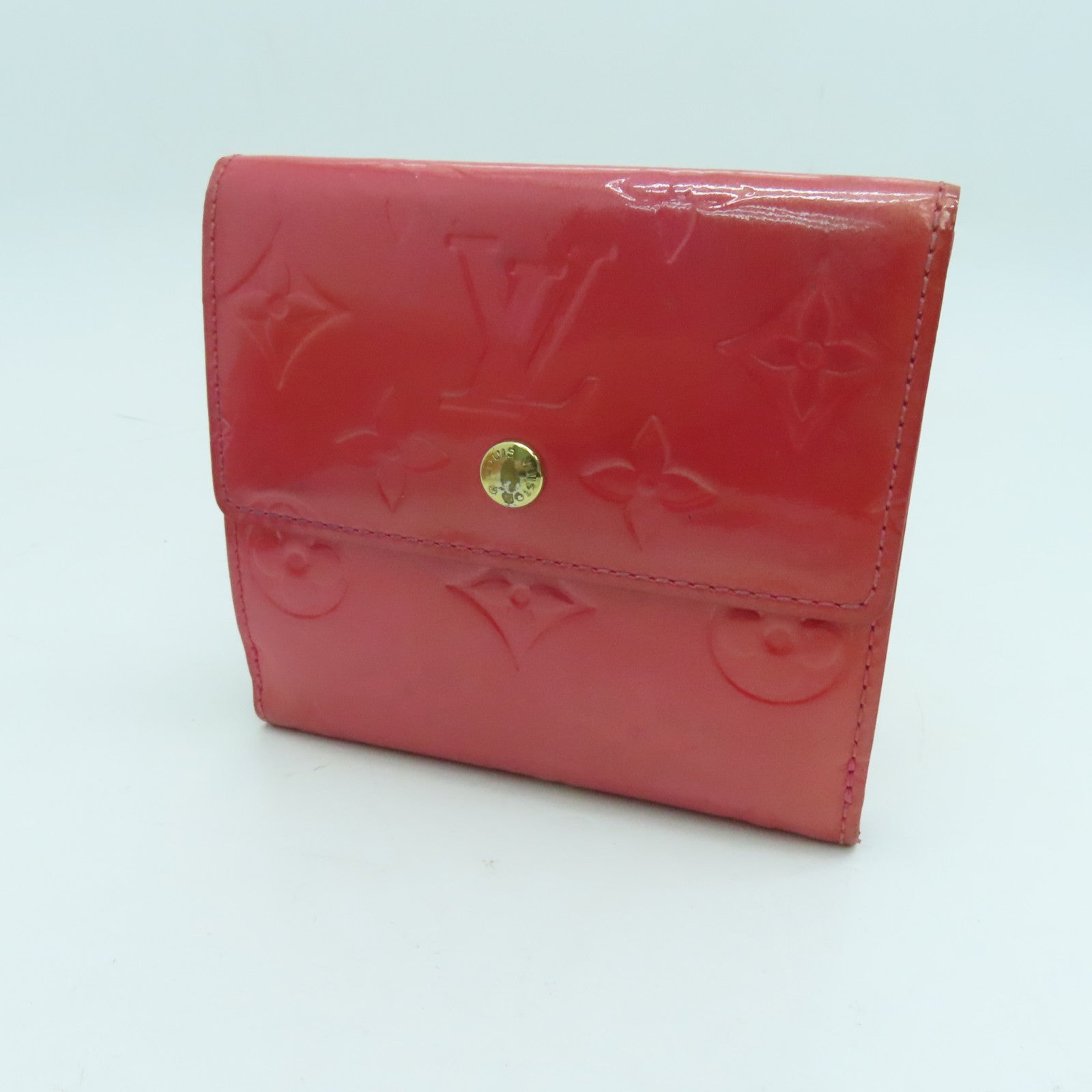 LOUIS VUITTON Vernis Wallet金扣錢包粉紅色