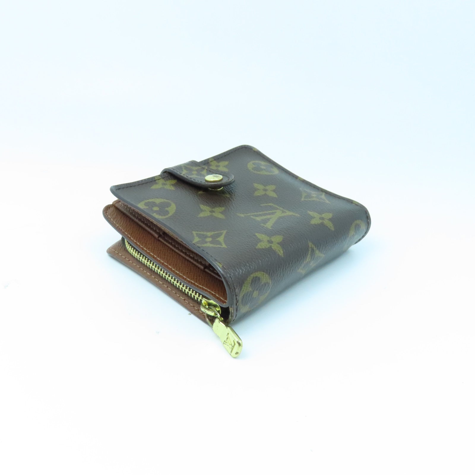LOUIS VUITTON Monogram Wallet金扣錢包棕色