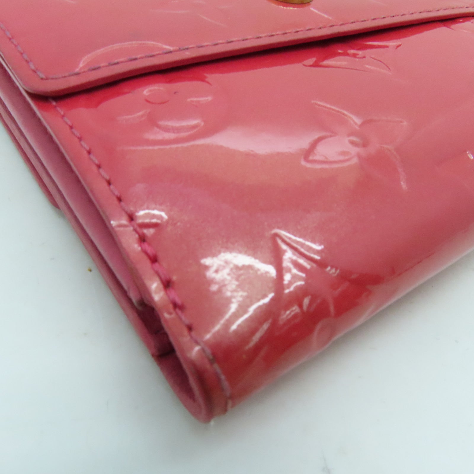 LOUIS VUITTON Vernis Wallet金扣錢包粉紅色