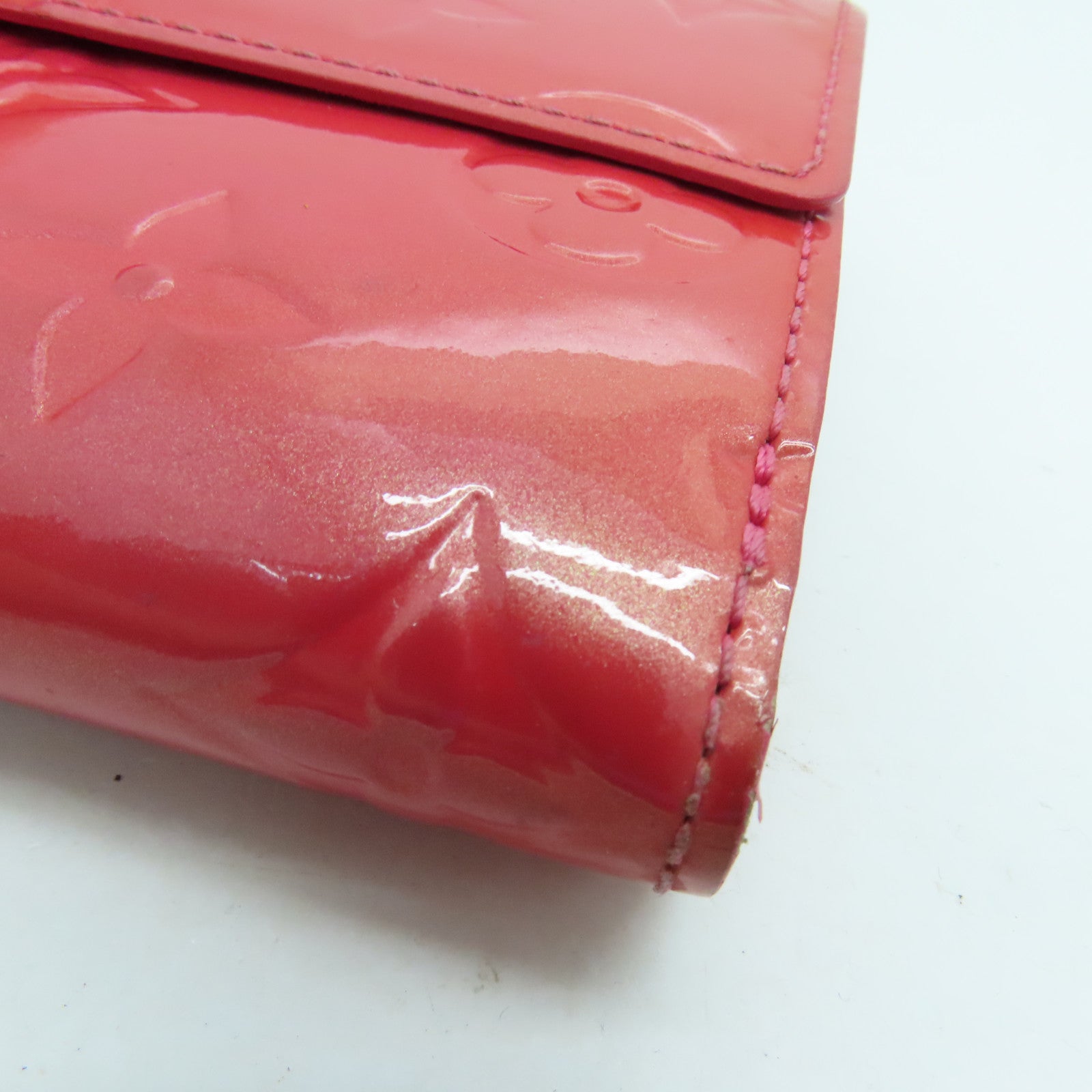 LOUIS VUITTON Vernis Wallet金扣錢包粉紅色