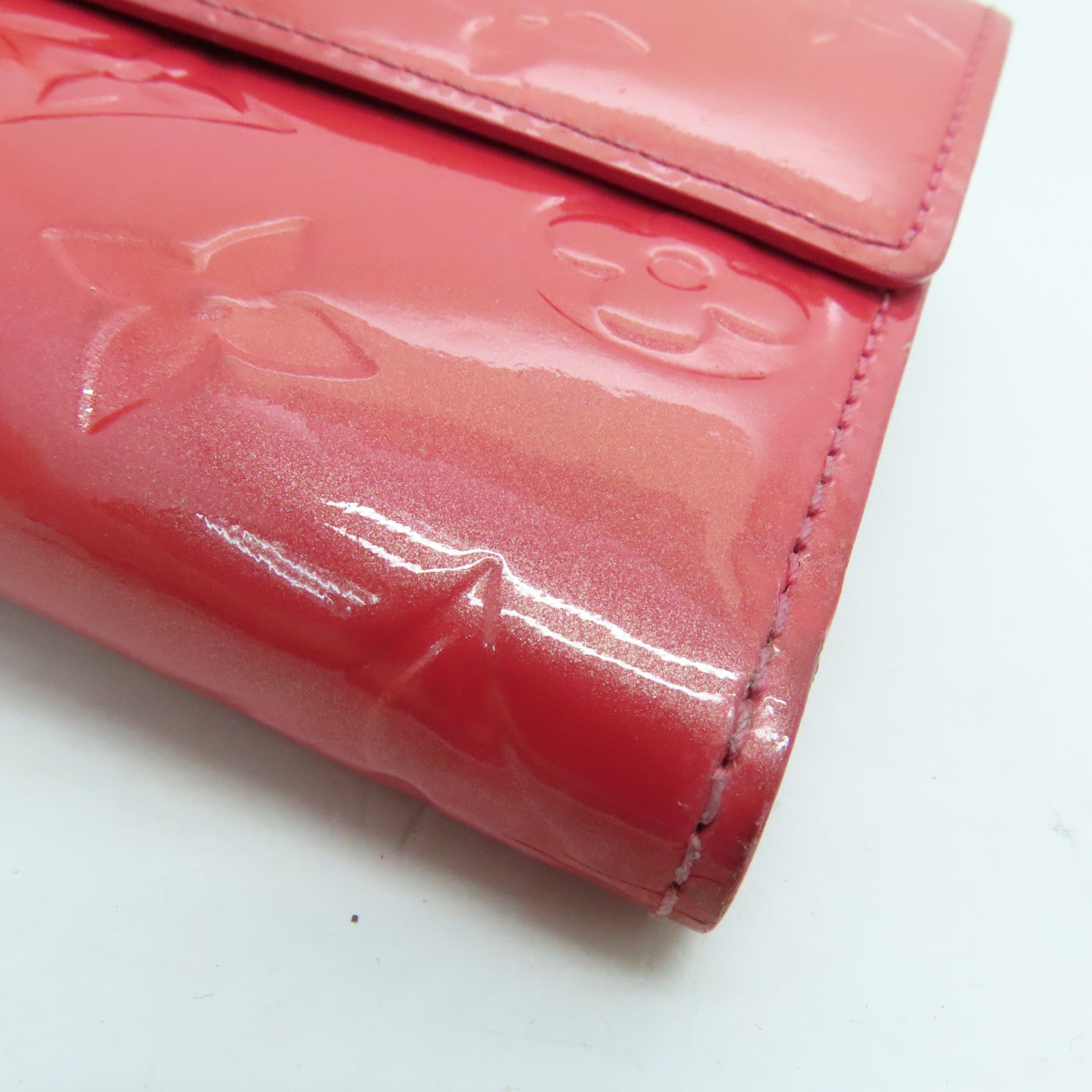 LOUIS VUITTON Vernis Wallet金扣錢包粉紅色