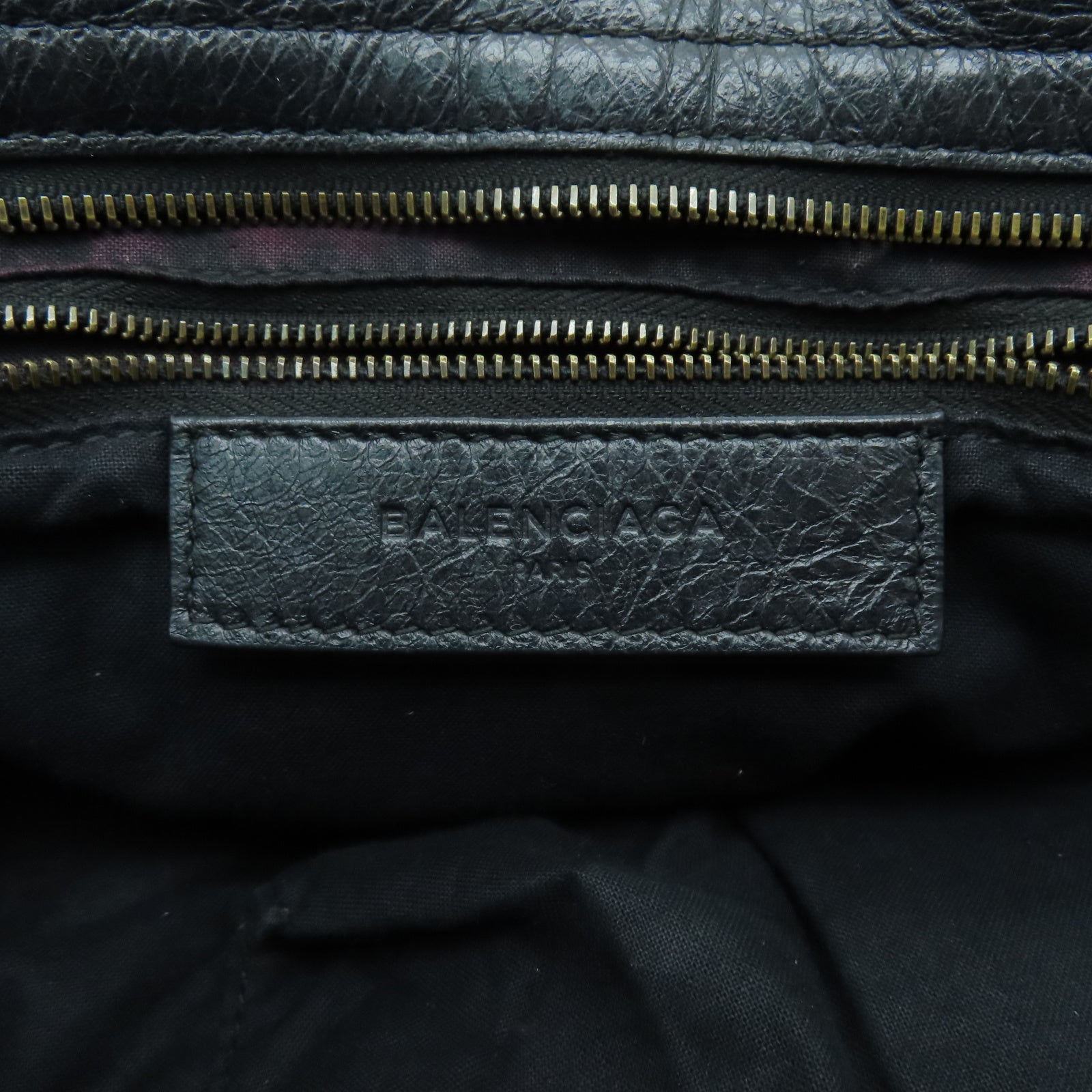 BALENCIAGA 牛皮皮革City Classic Graffiti Bag手挽肩背兩用袋黑色