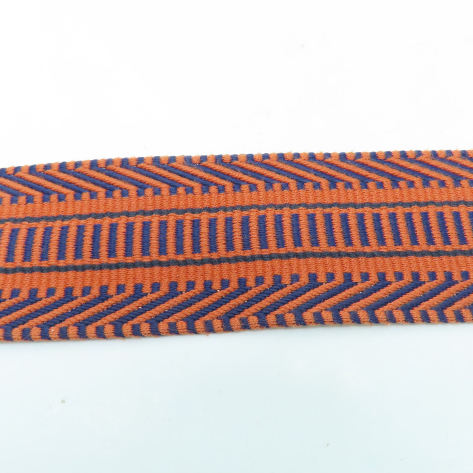 HERMES 帆布Shoulder Strap 70cm银扣肩带橙色/蓝色