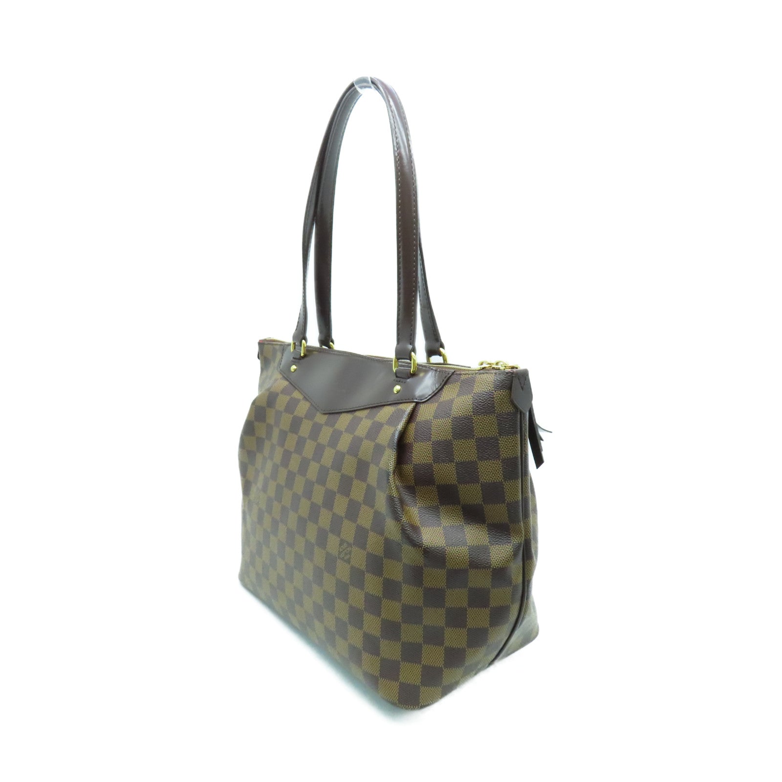 LOUIS VUITTON Damier Westminster GM金扣手挽袋啡色