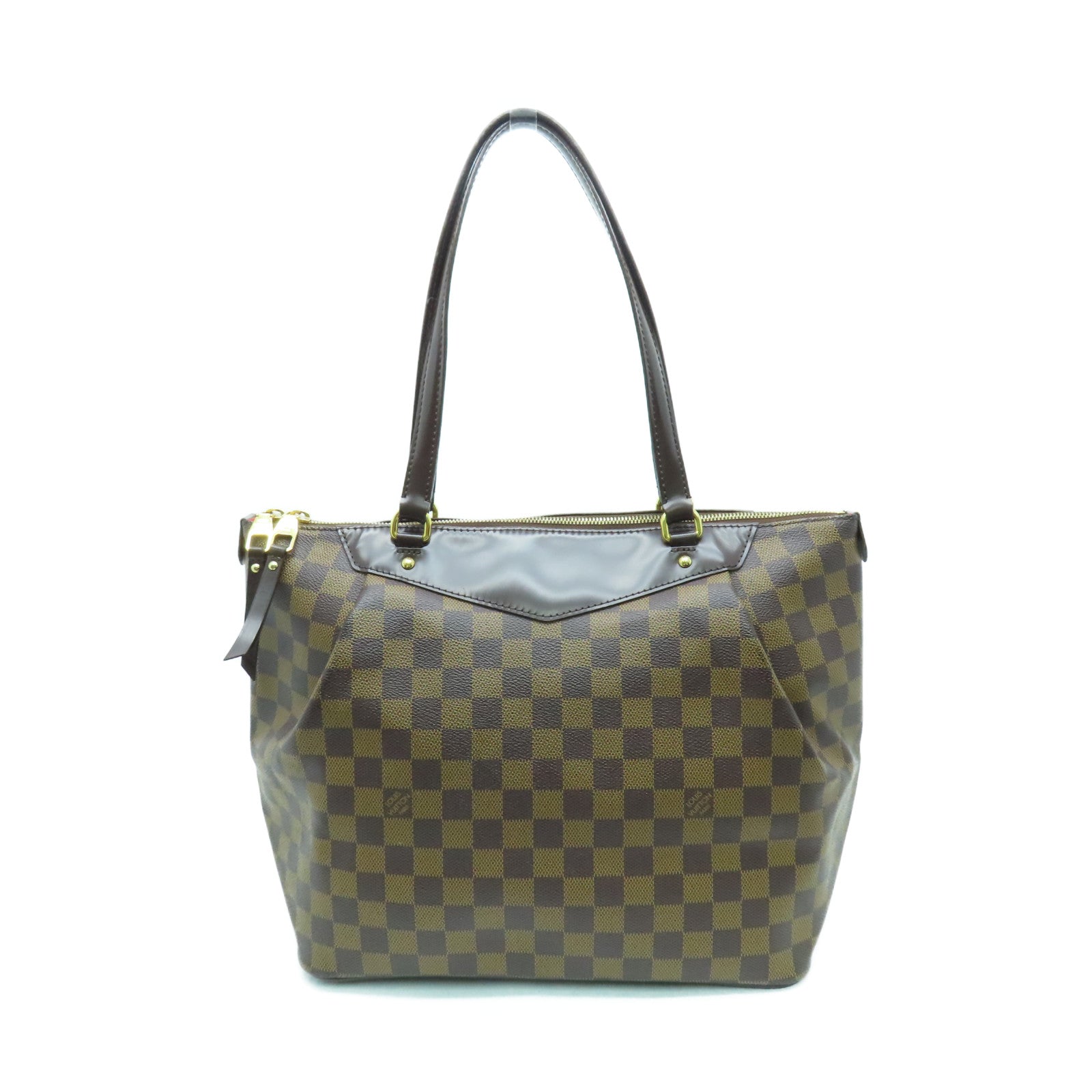 LOUIS VUITTON Damier Westminster GM金扣手挽袋啡色