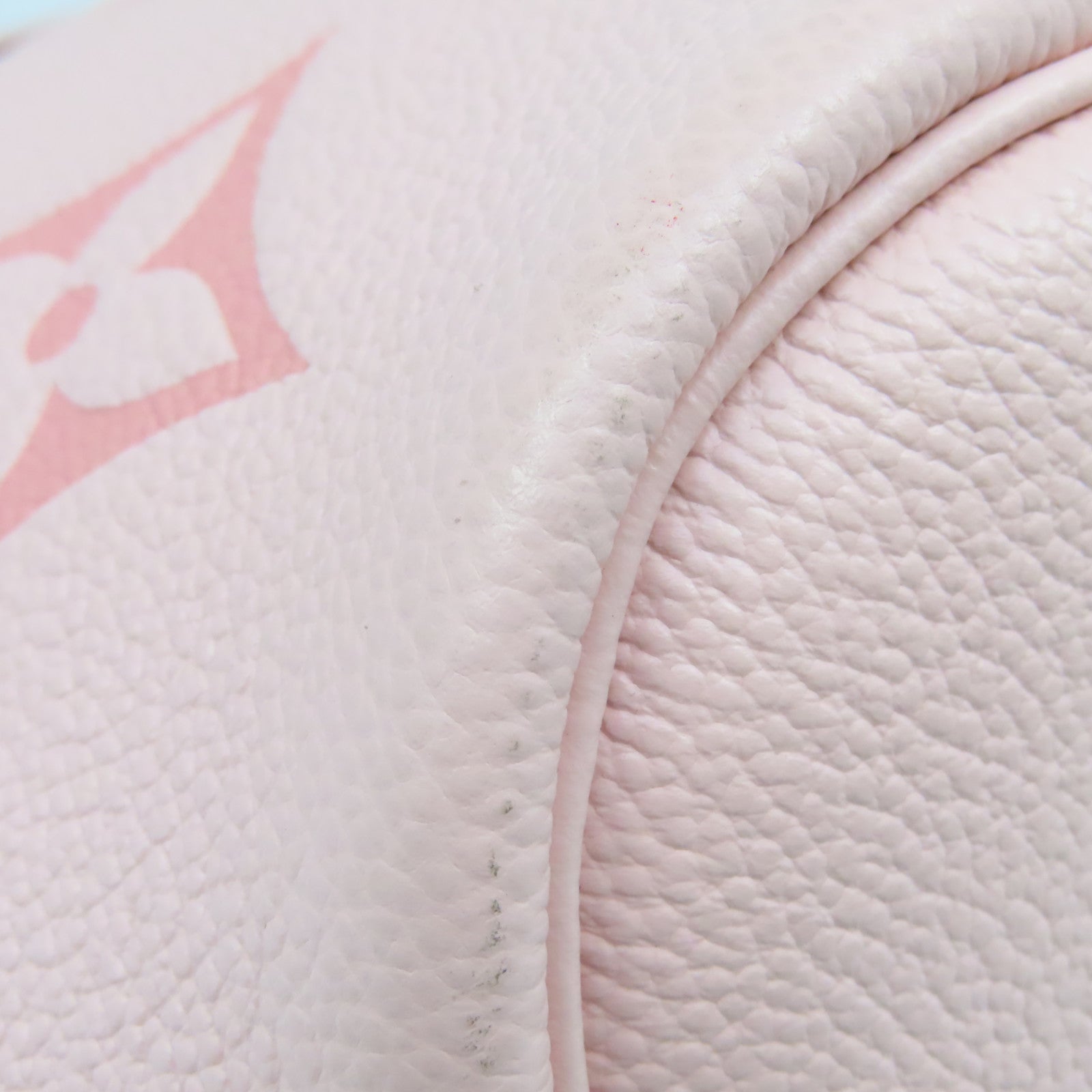 LOUIS VUITTON Monogram Empreinte Marshmallow金扣手挽肩背兩用袋粉紅色