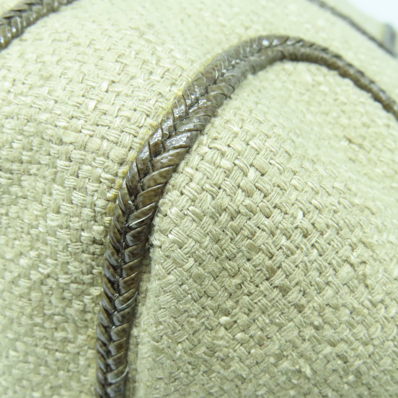 BOTTEGA VENETA 麻質Shoulder Bag金扣肩背袋米色
