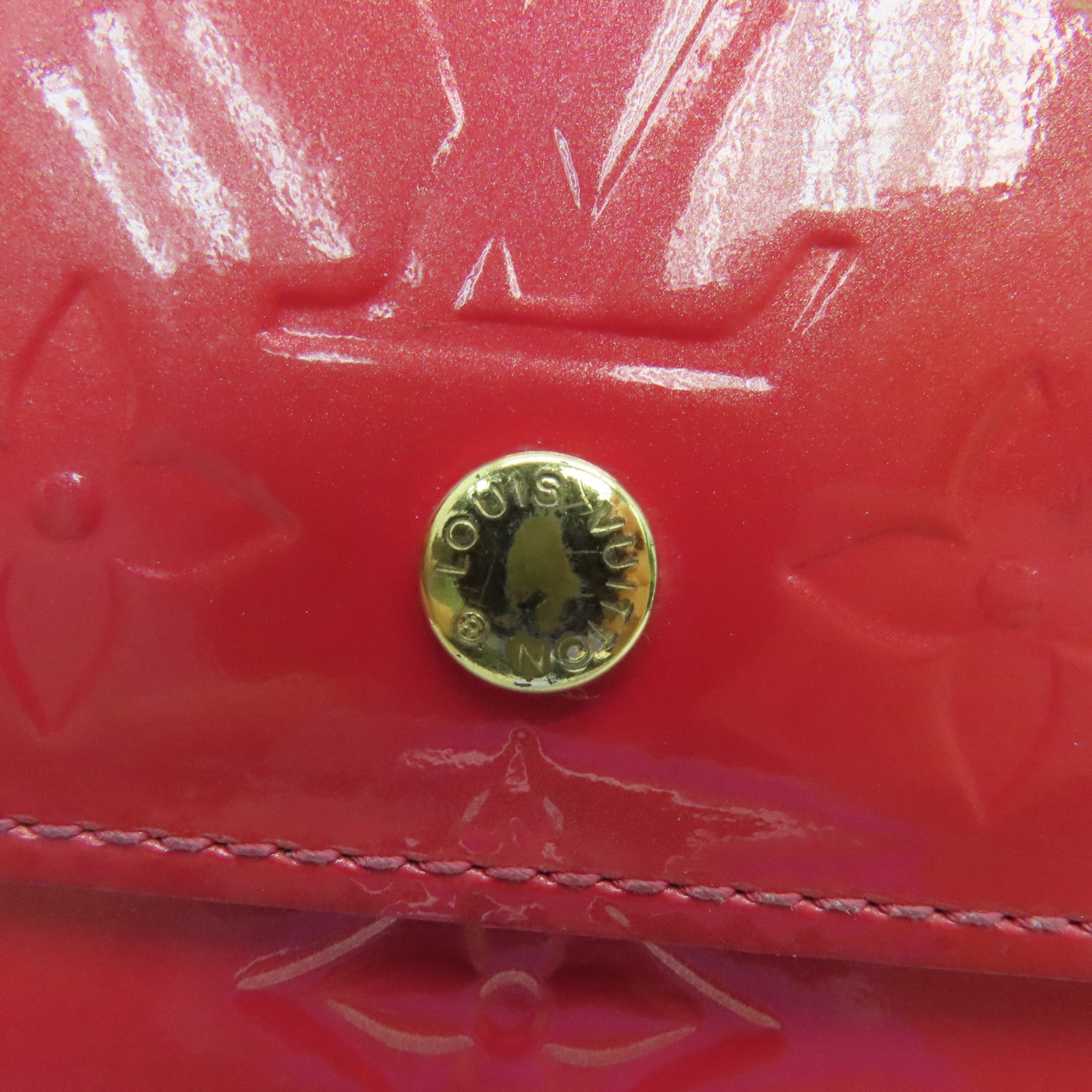 LOUIS VUITTON Vernis Wallet金扣錢包粉紅色