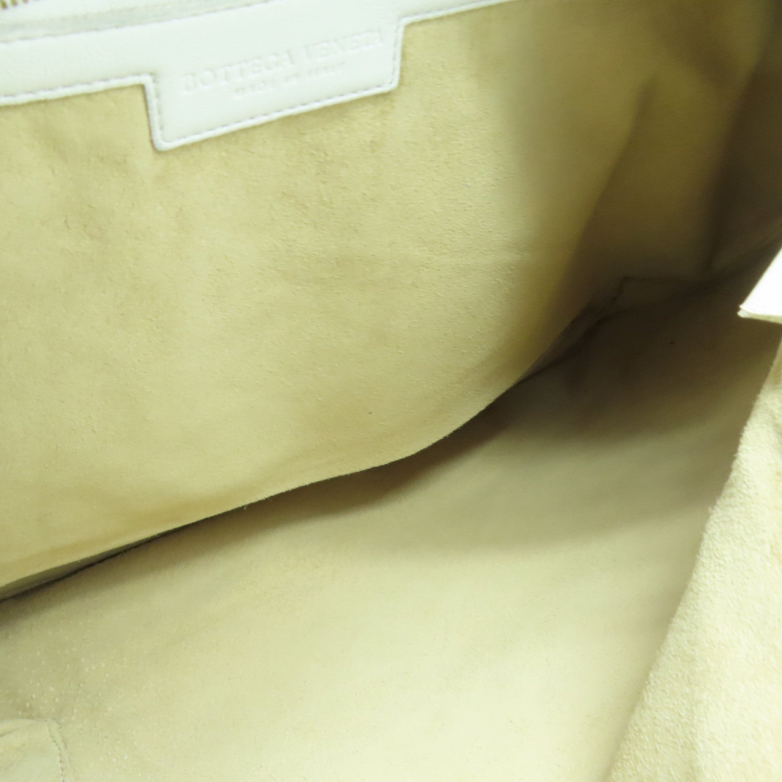 BOTTEGA VENETA 織紋皮革Shoulder Bag金扣肩背袋白色