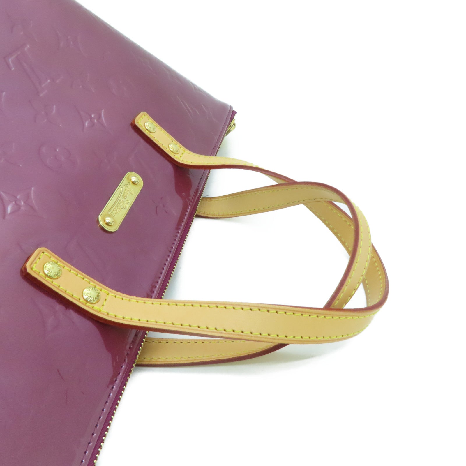 LOUIS VUITTON Monogram Mini Bellevue PM金扣手挽袋紫色