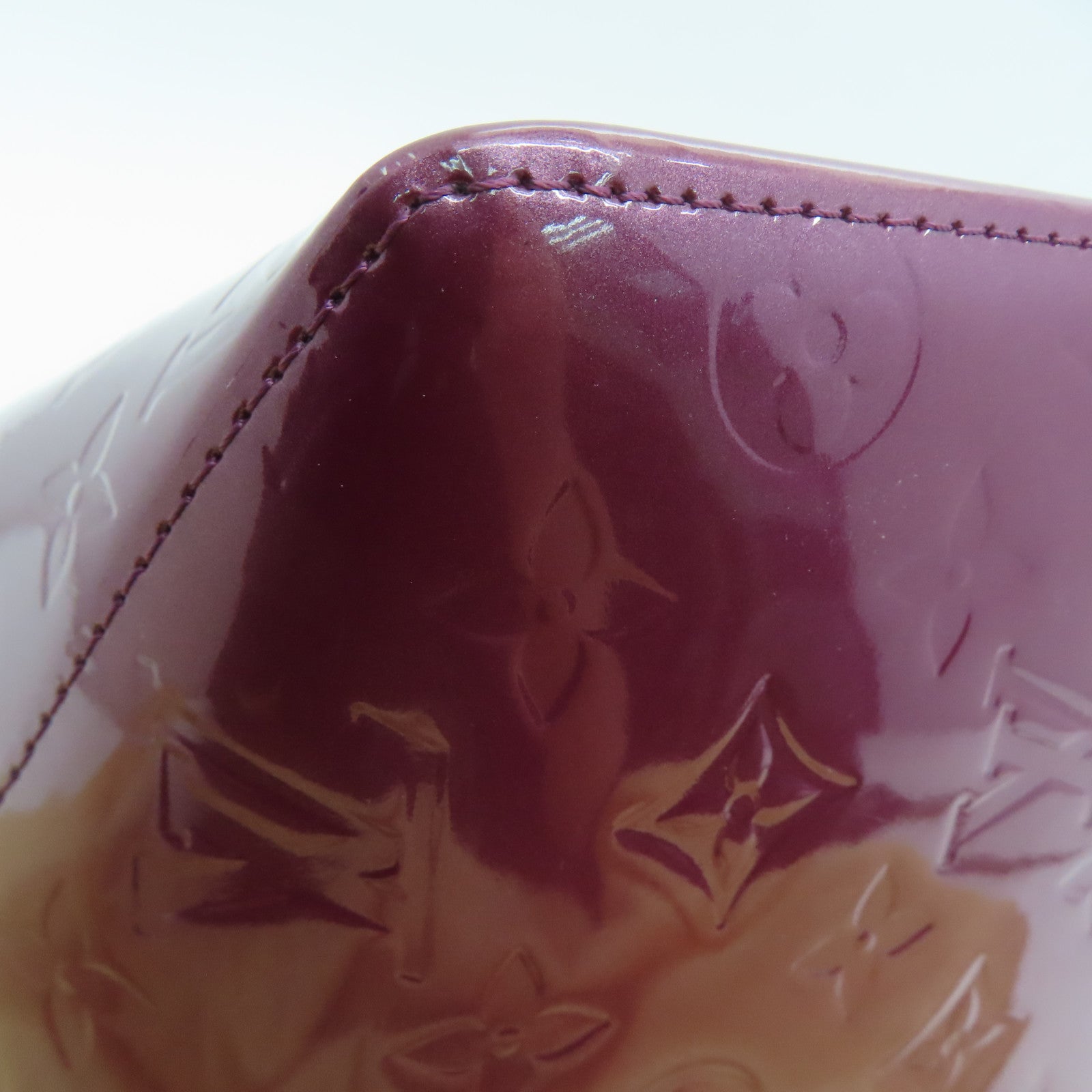 LOUIS VUITTON Monogram Mini Bellevue PM金扣手挽袋紫色