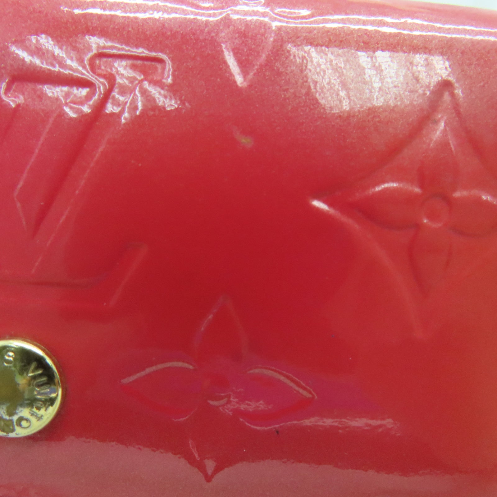 LOUIS VUITTON Vernis Wallet金扣錢包粉紅色