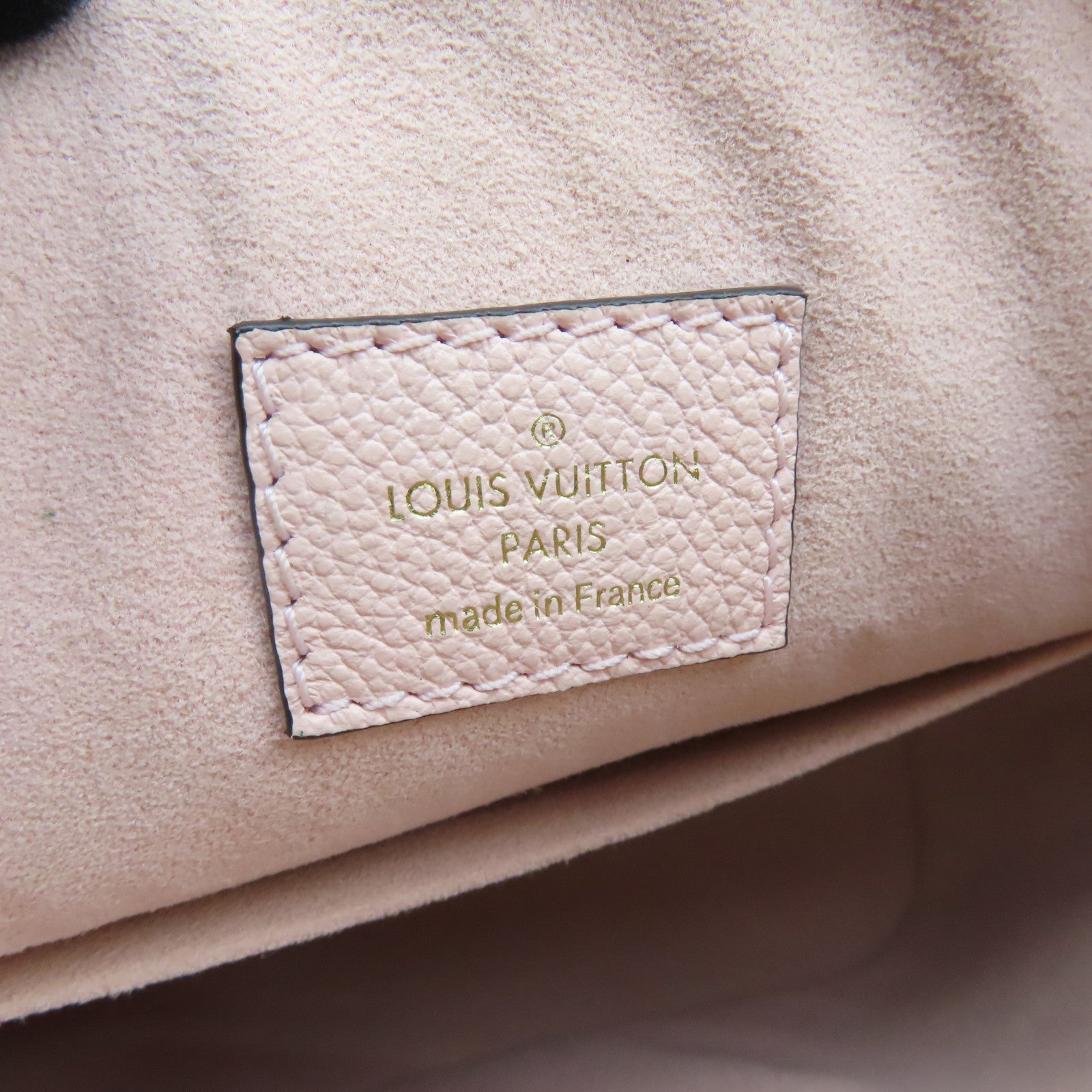 LOUIS VUITTON Monogram Empreinte Marshmallow金扣手挽肩背兩用袋粉紅色