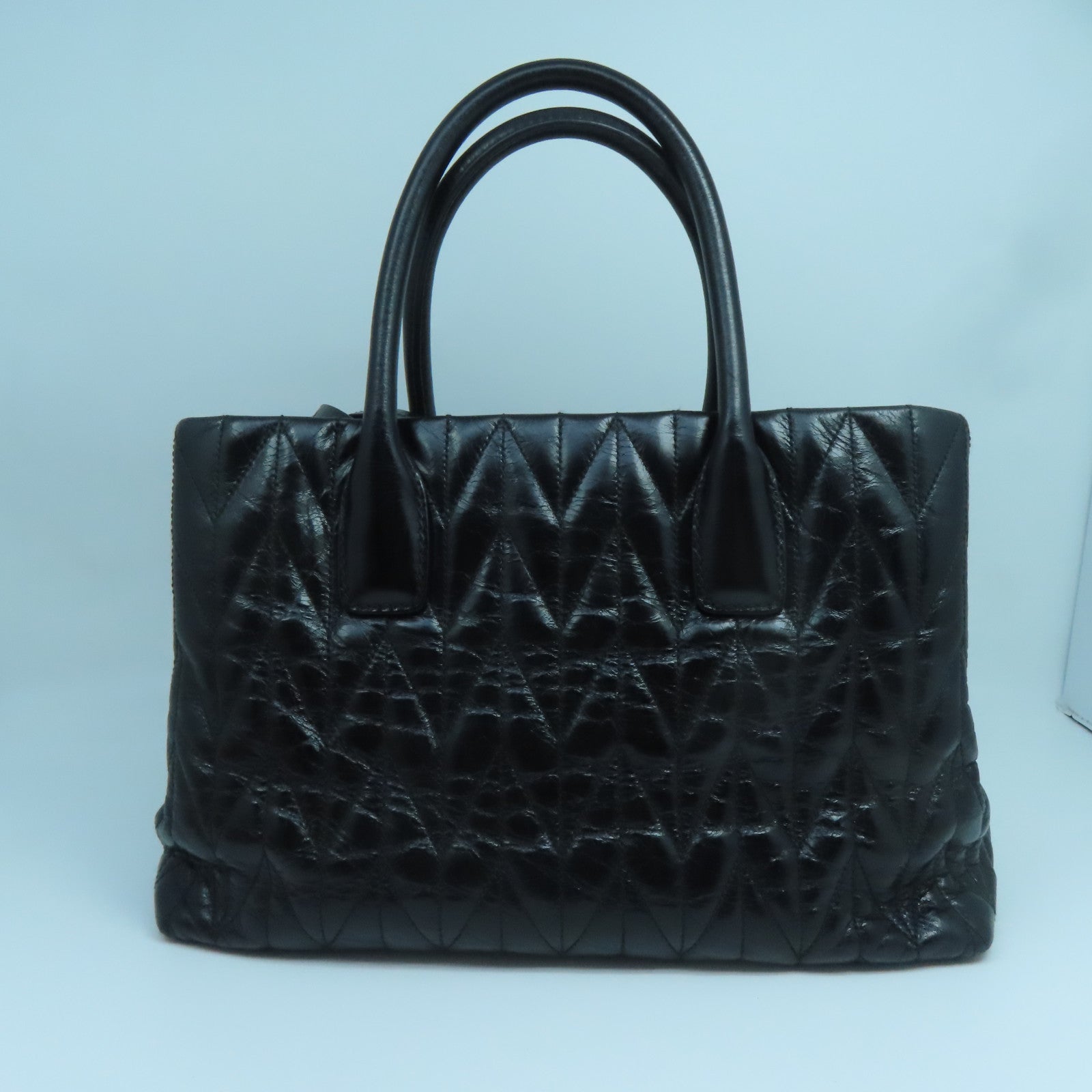 Miu Miu 牛皮皮革2 Way Shoulder手挽肩背兩用袋黑色