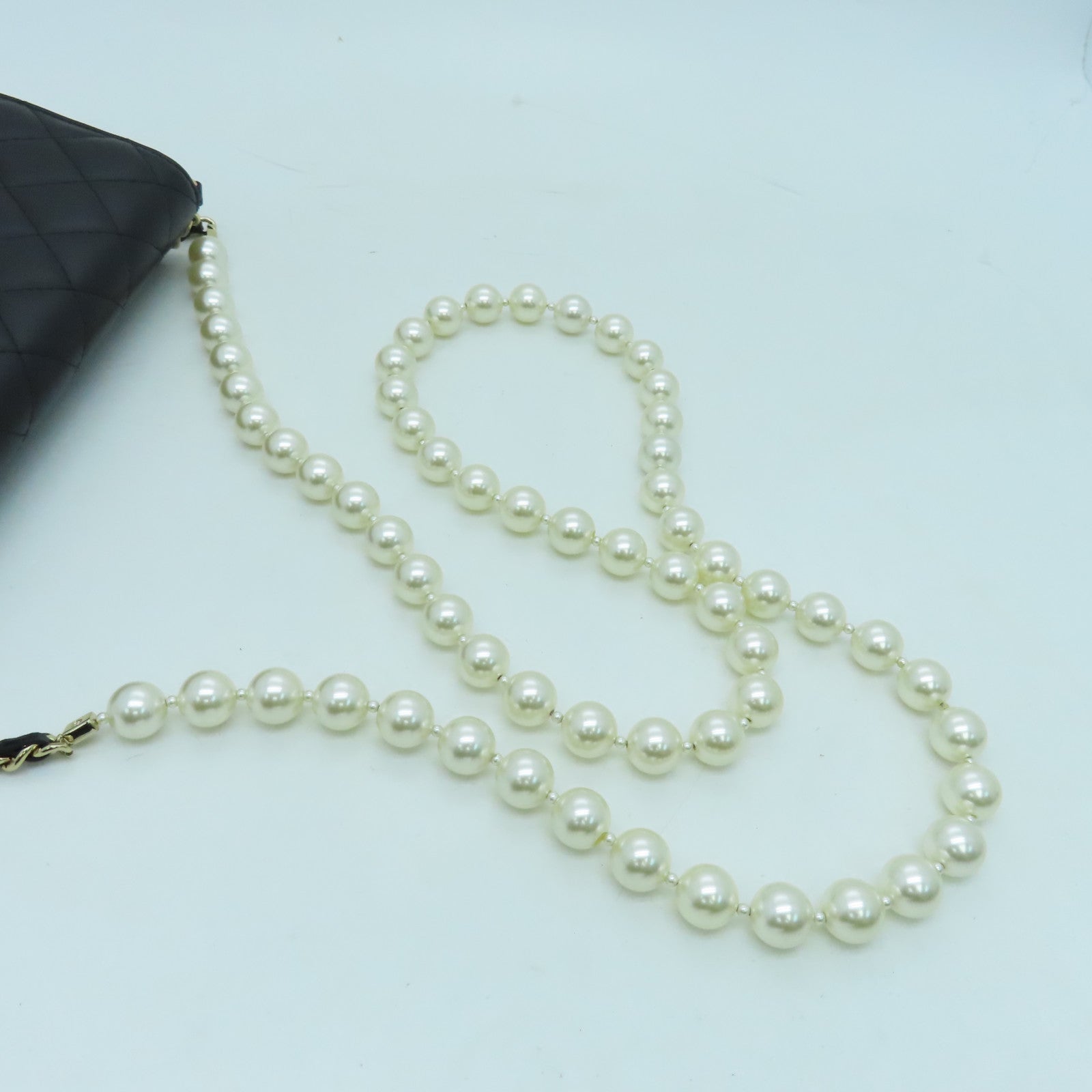 CHANEL 菱格羊皮皮革Chain Shoulder Bag金扣鏈帶肩背袋黑色