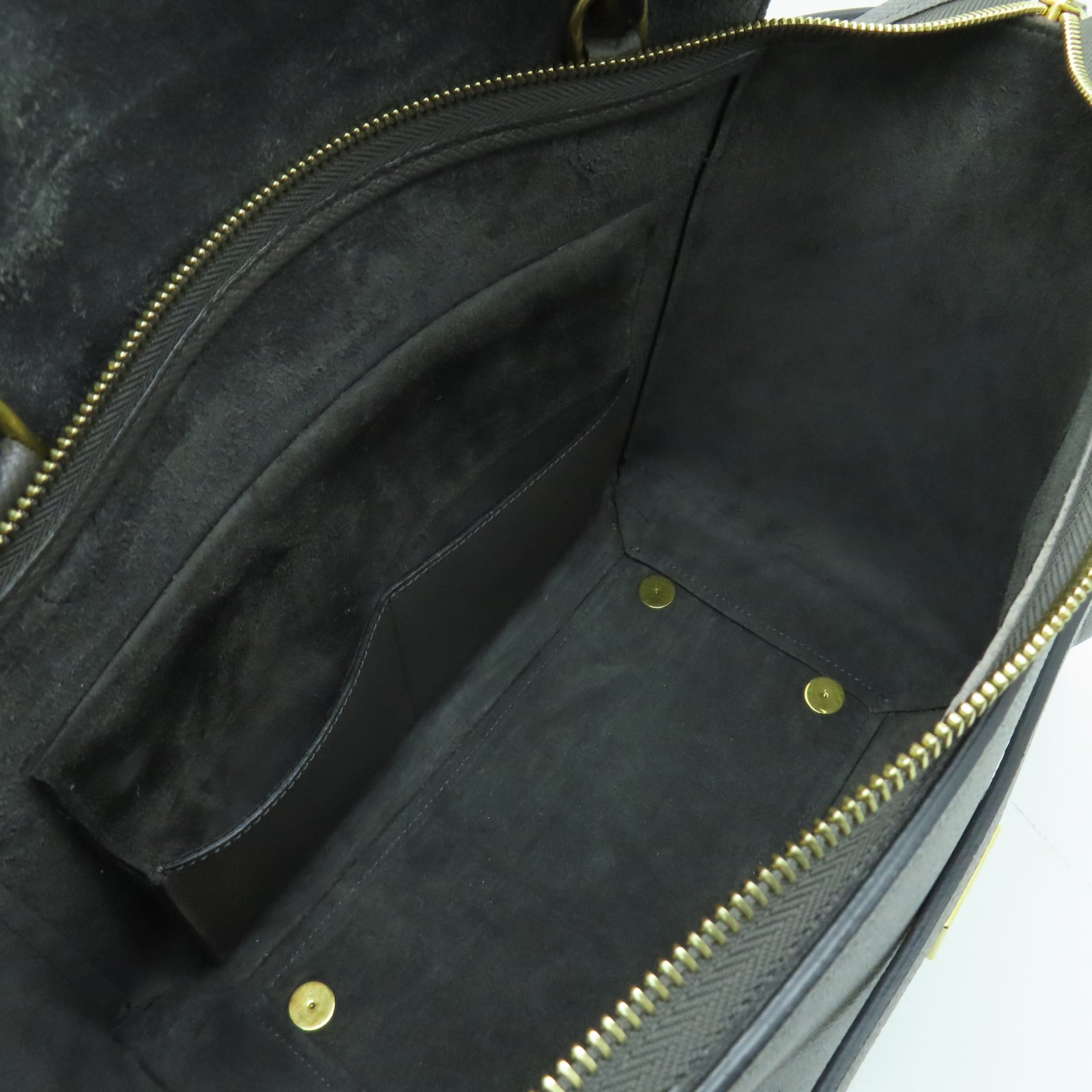 CELINE 牛皮皮革Mini Belt Bag金扣手挽肩背兩用袋灰色
