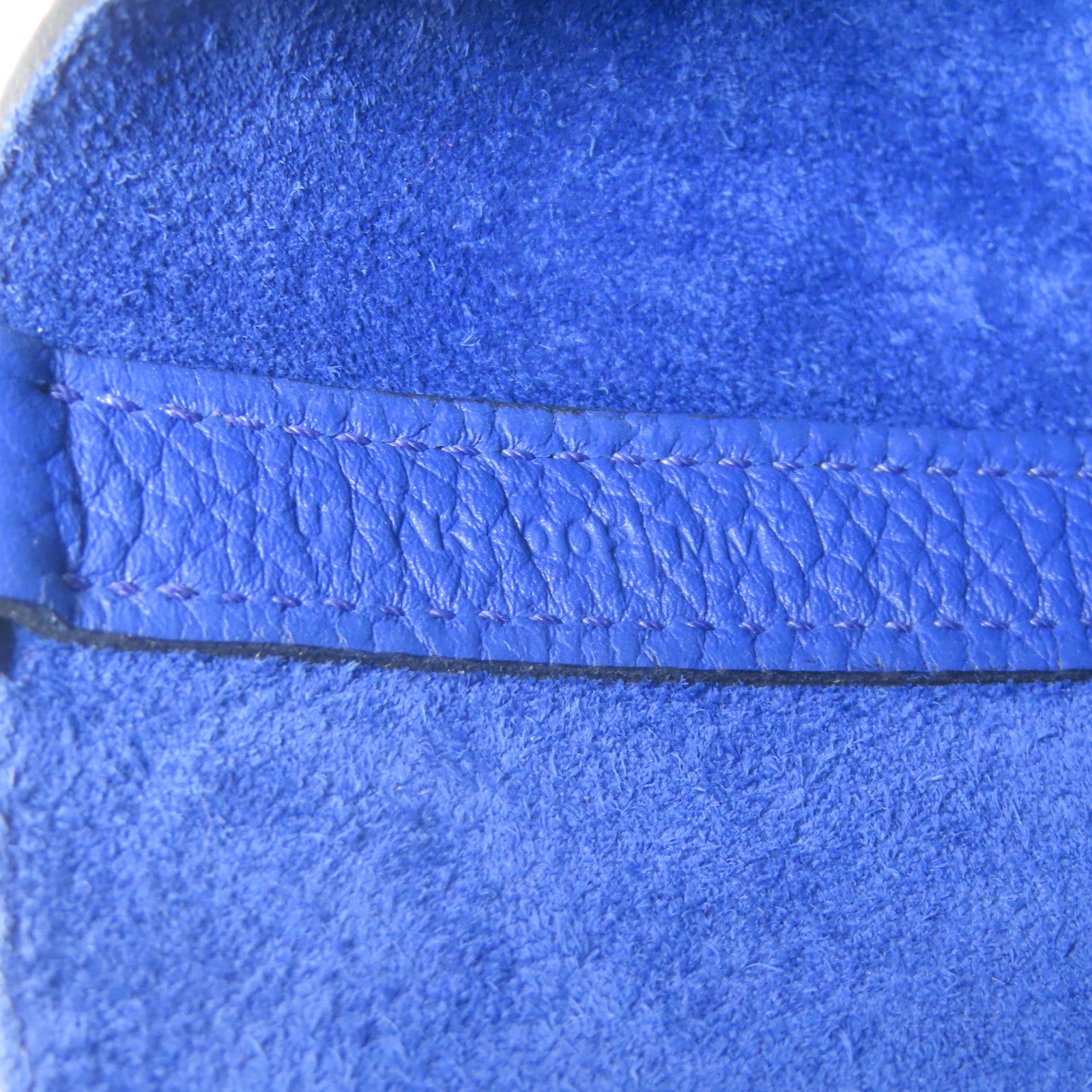 HERMES Clemence皮革Picotin PM銀扣手挽袋Blue Royal藍色