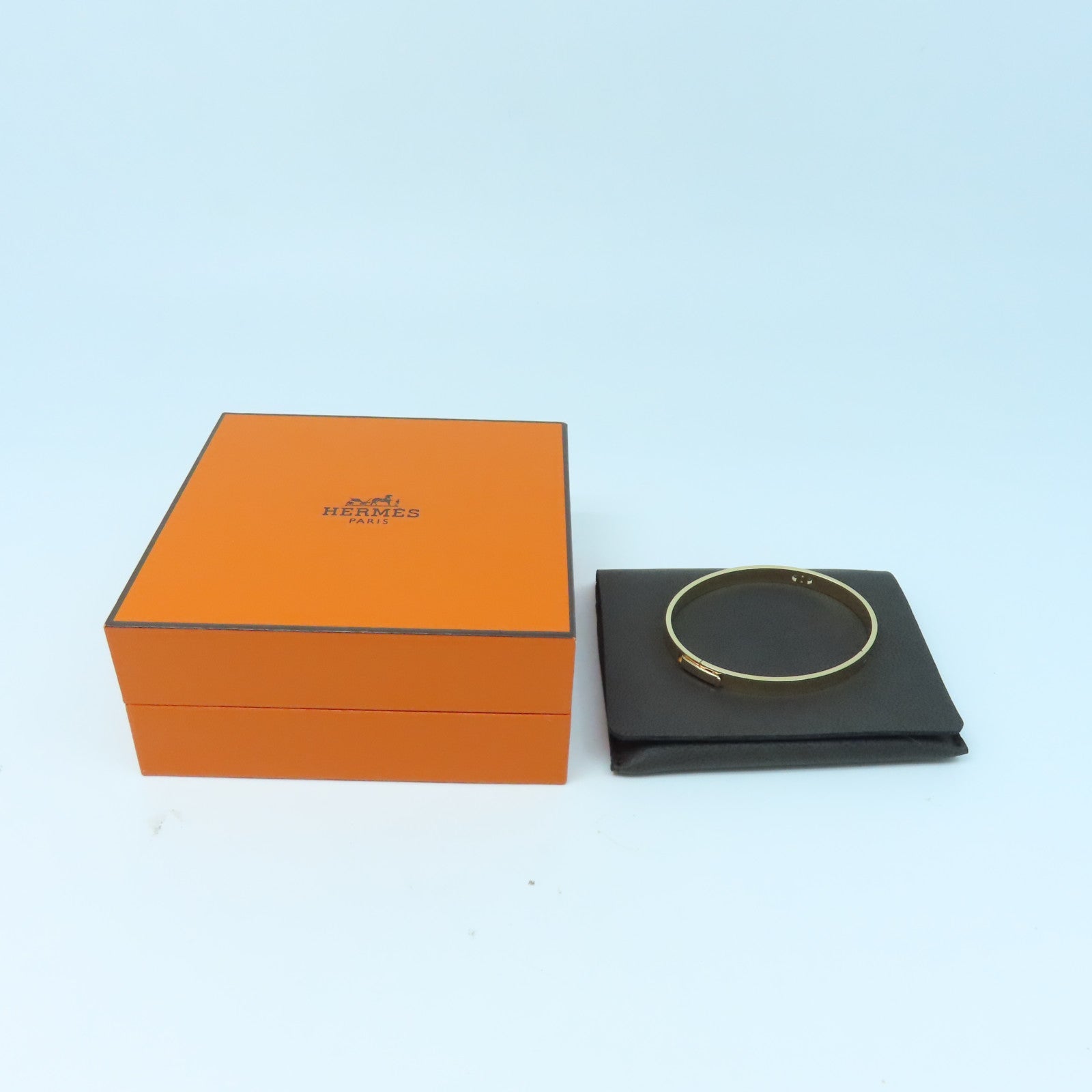 HERMES 18K玫瑰金H d'Ancre Bracelet手鐲玫瑰金色