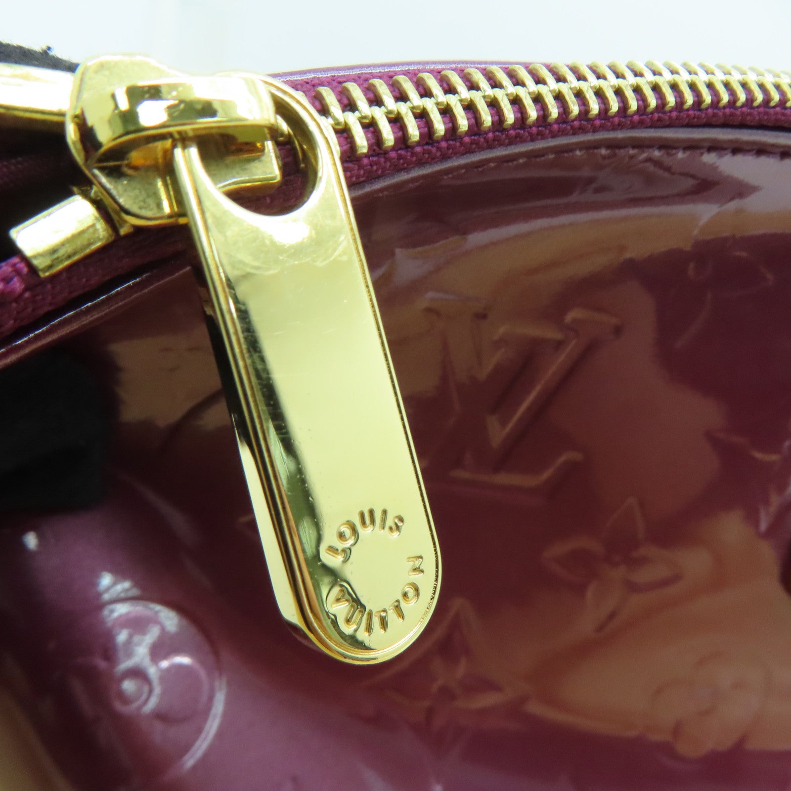 LOUIS VUITTON Monogram Mini Bellevue PM金扣手挽袋紫色