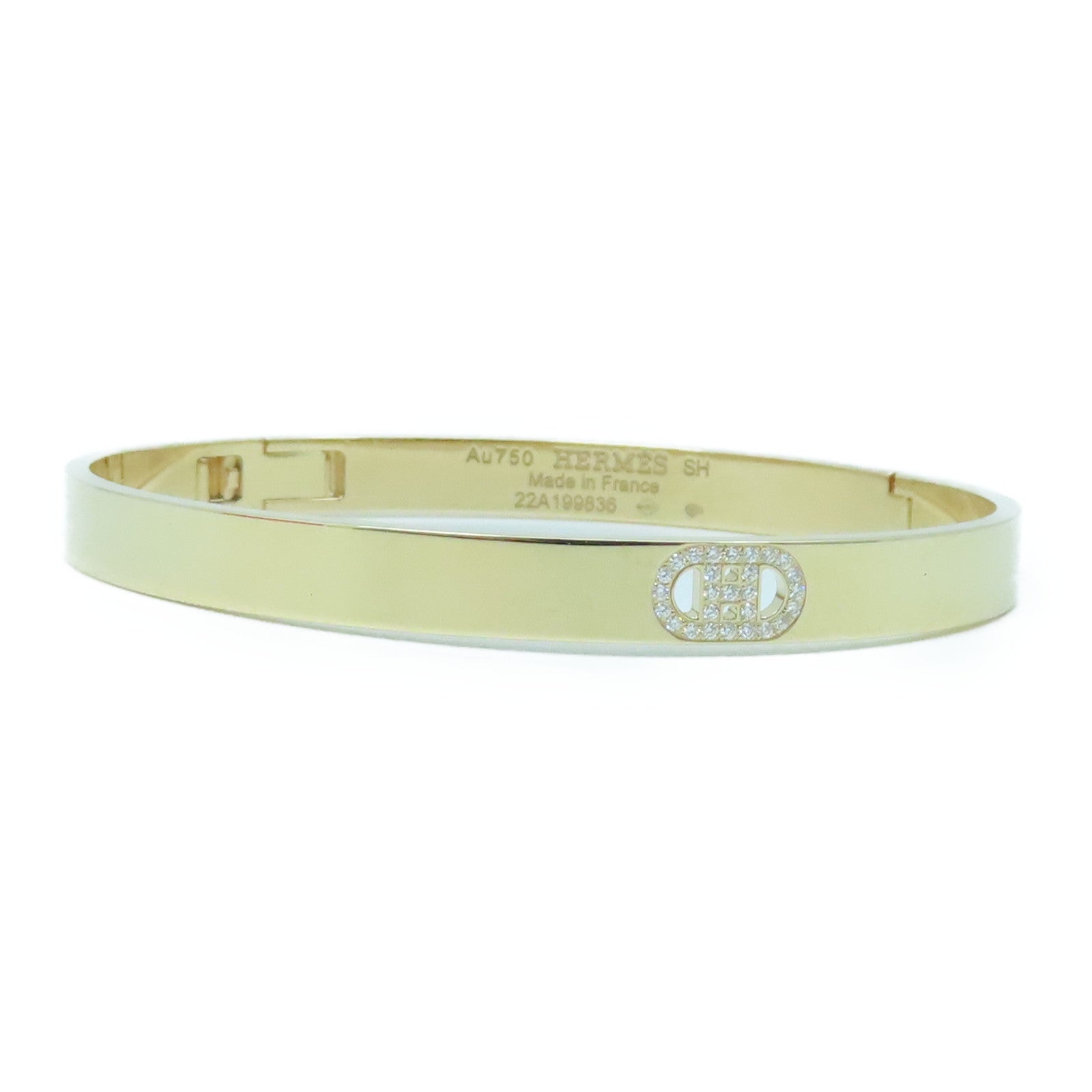 HERMES 18K玫瑰金H d'Ancre Bracelet手鐲玫瑰金色
