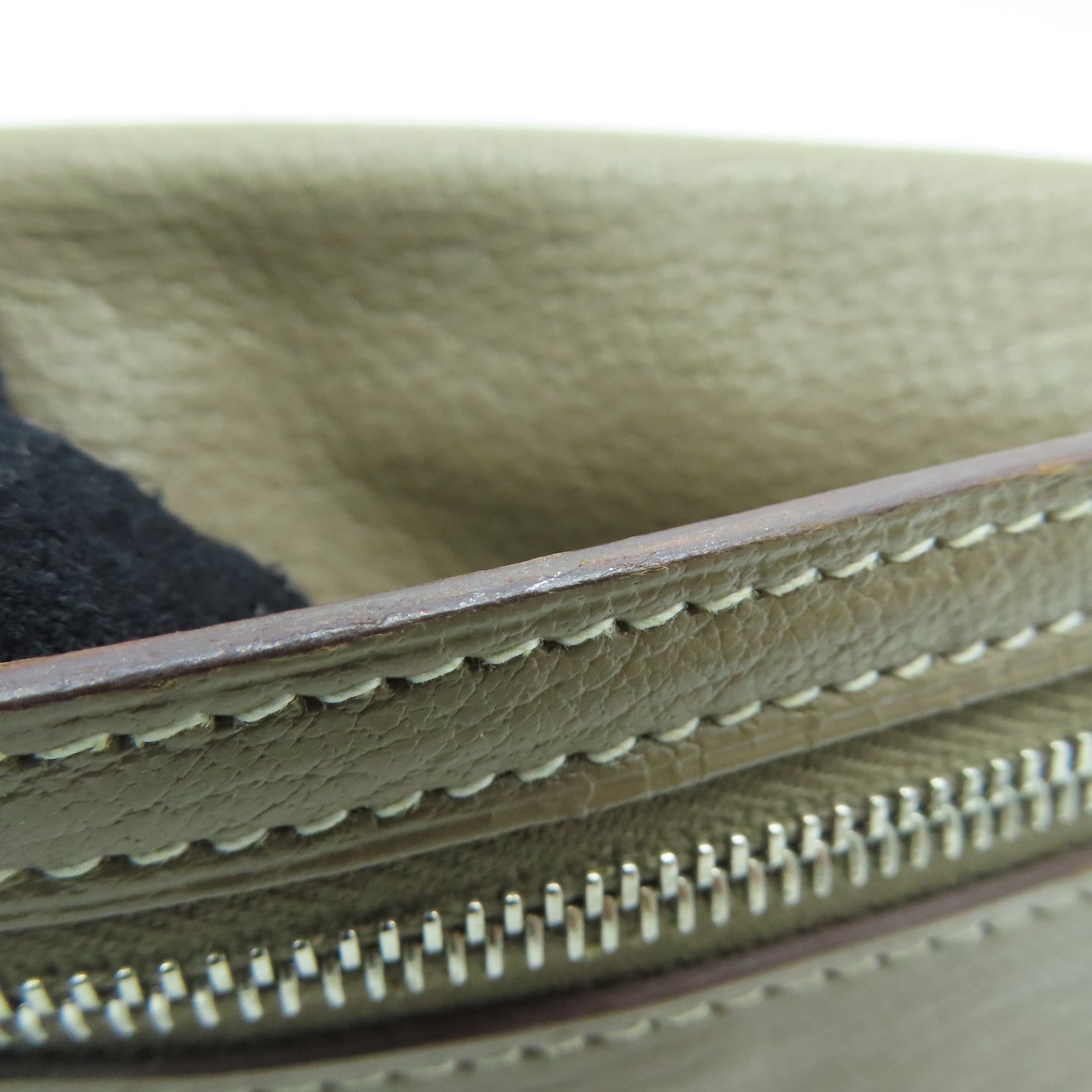 HERMES 【激減優惠】Chevre皮革Bearn Wallet銀扣長錢包灰色