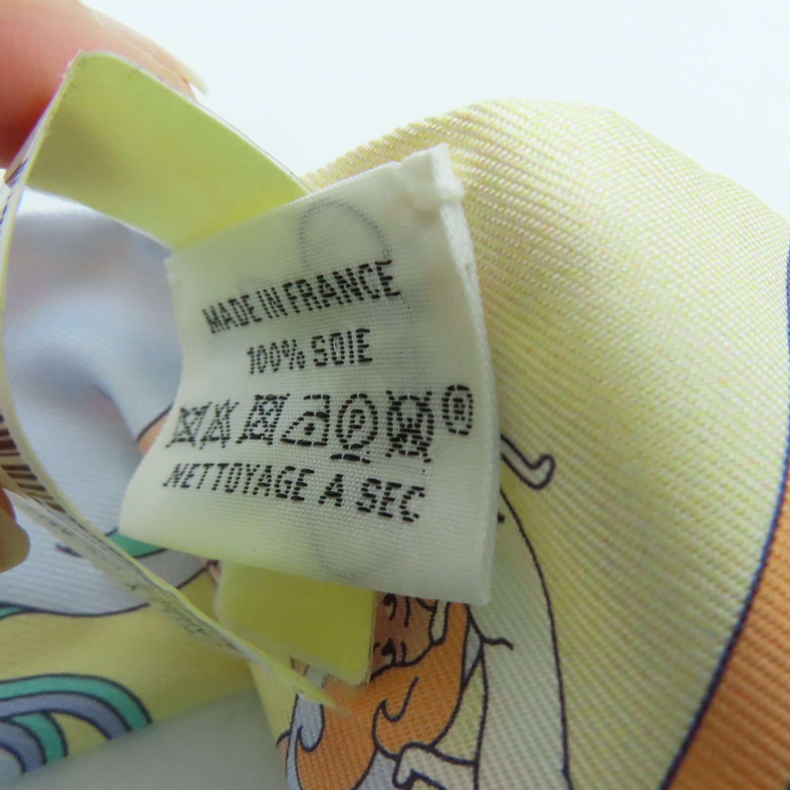 HERMES 絲質Twilly絲巾彩色