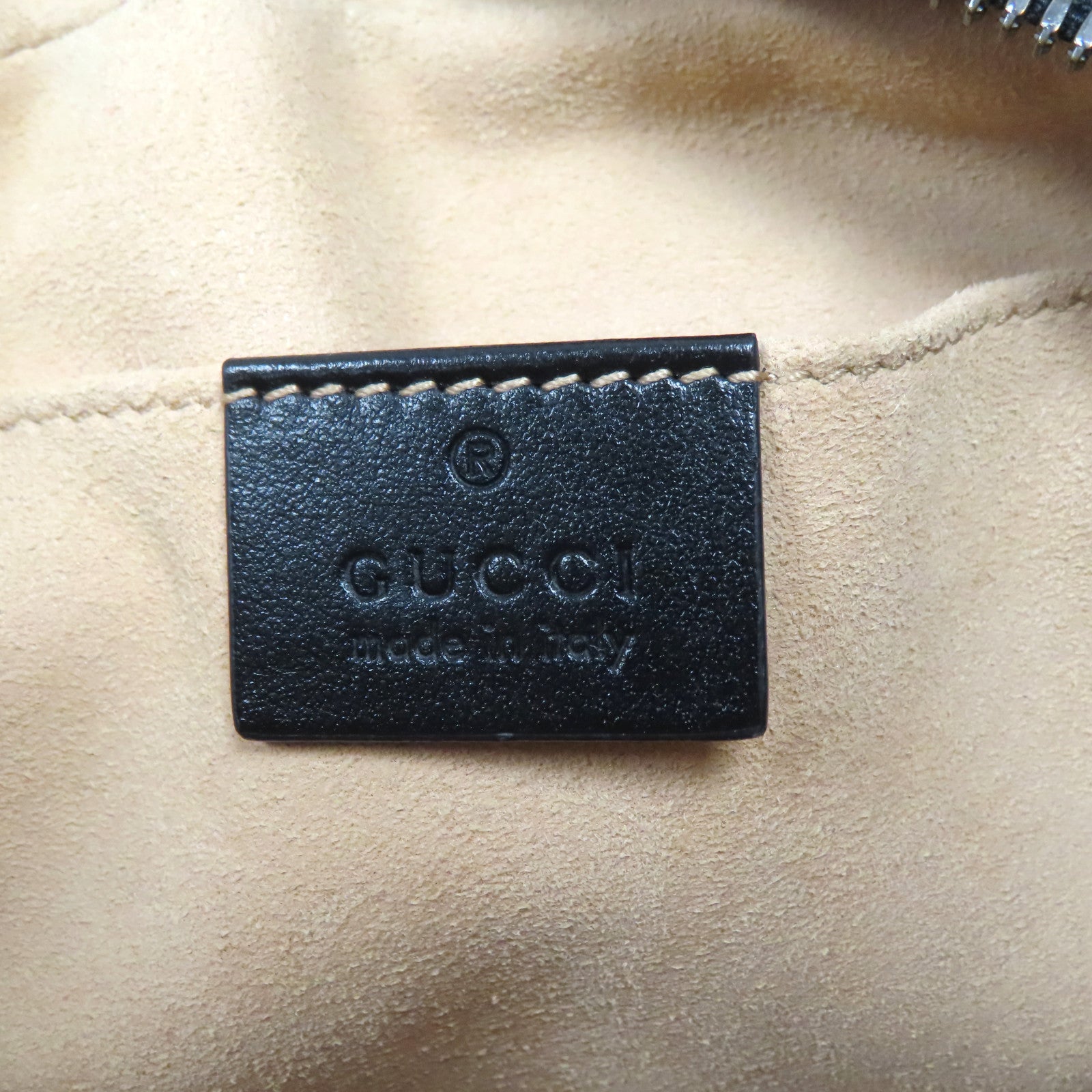 GUCCI 牛皮皮革GG Marmont金扣肩背袋黑色