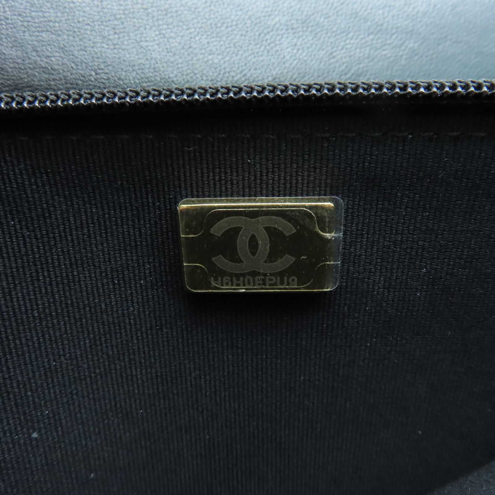 CHANEL 菱格羊皮皮革Chain Shoulder Bag金扣鏈帶肩背袋黑色