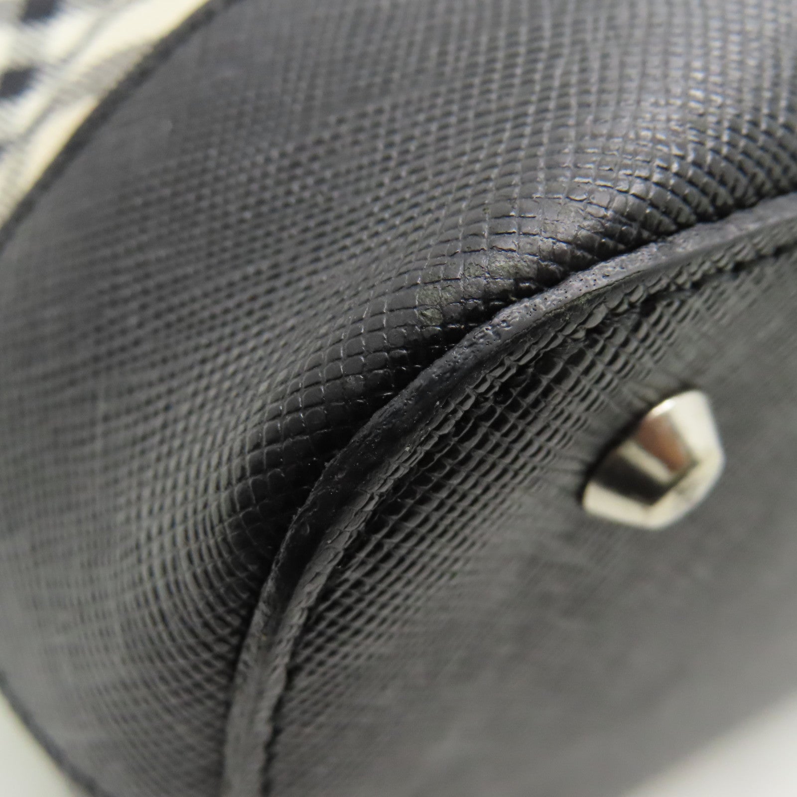 BURBERRY 帆布Shoulder Bag肩背袋杏色/黑色