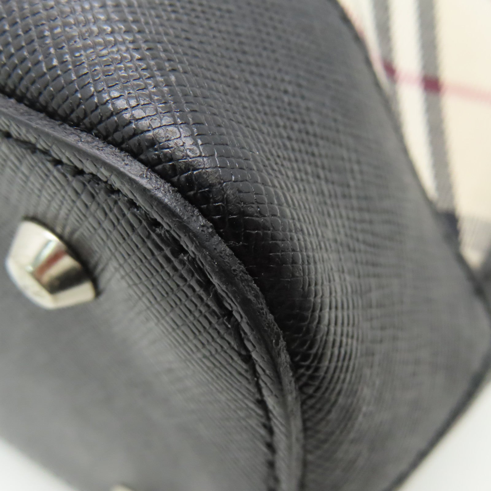 BURBERRY 帆布Shoulder Bag肩背袋杏色/黑色