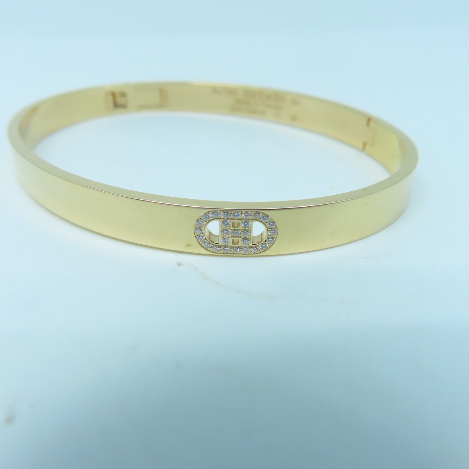 HERMES 18K玫瑰金H d'Ancre Bracelet手鐲玫瑰金色