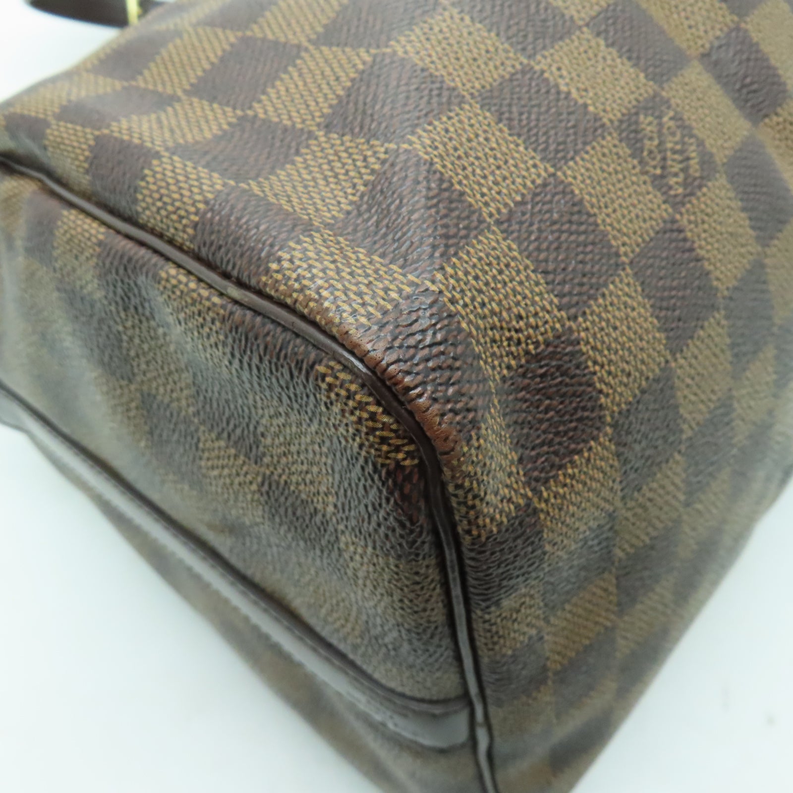 LOUIS VUITTON Damier Speedy Bandouliere 30金扣手挽肩背兩用袋啡色