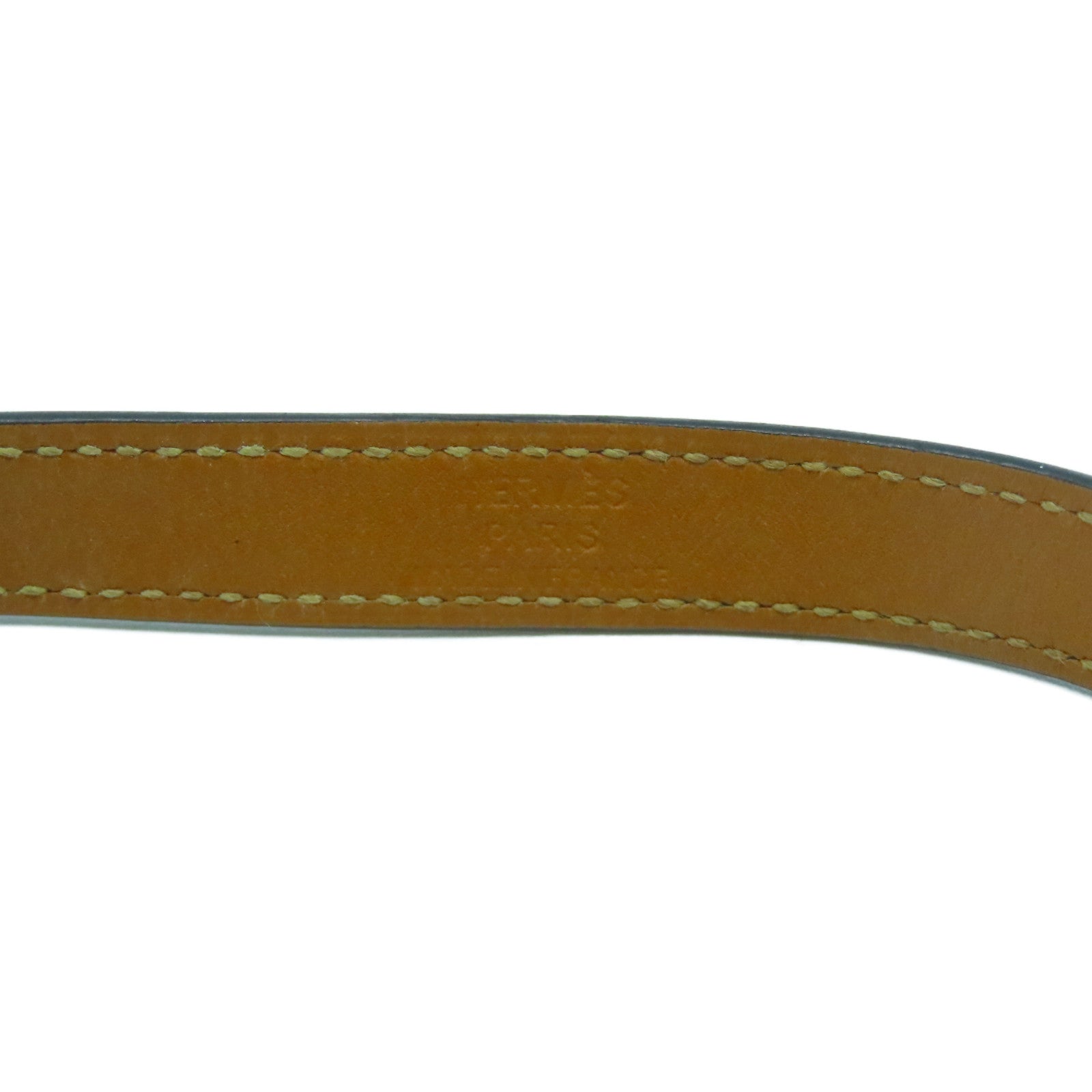 HERMES Swift皮革Kelly Double Tour銀扣手環綠色