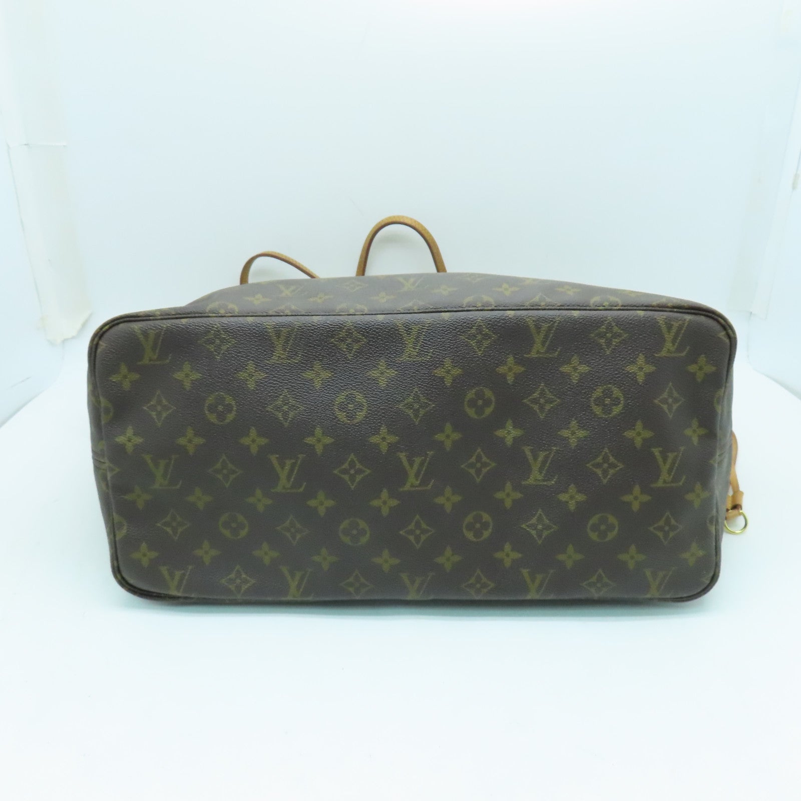 LOUIS VUITTON Monogram Neverfull GM金扣手挽袋啡色