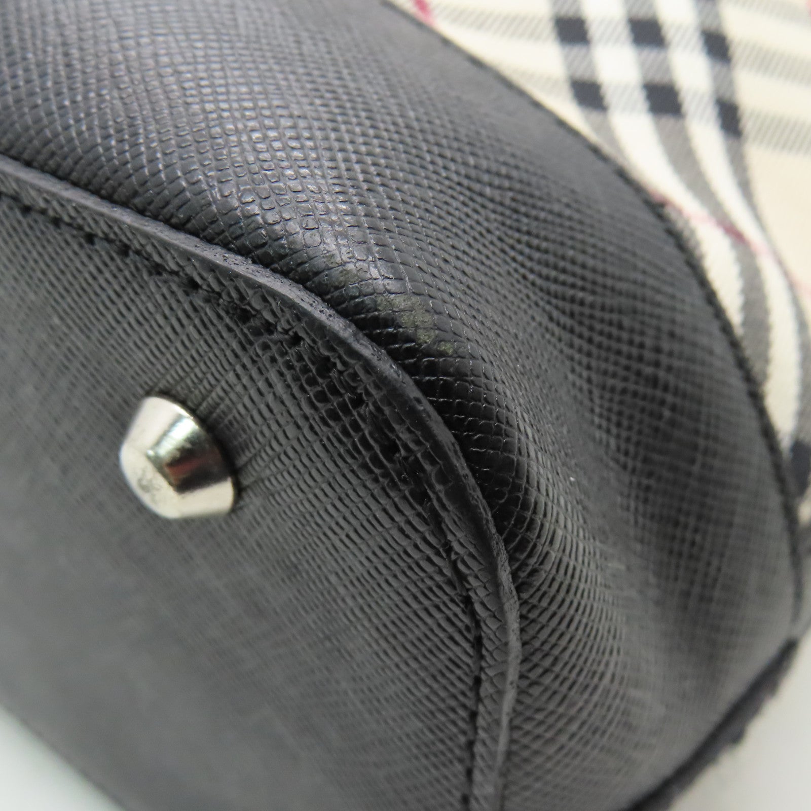 BURBERRY 帆布Shoulder Bag肩背袋杏色/黑色