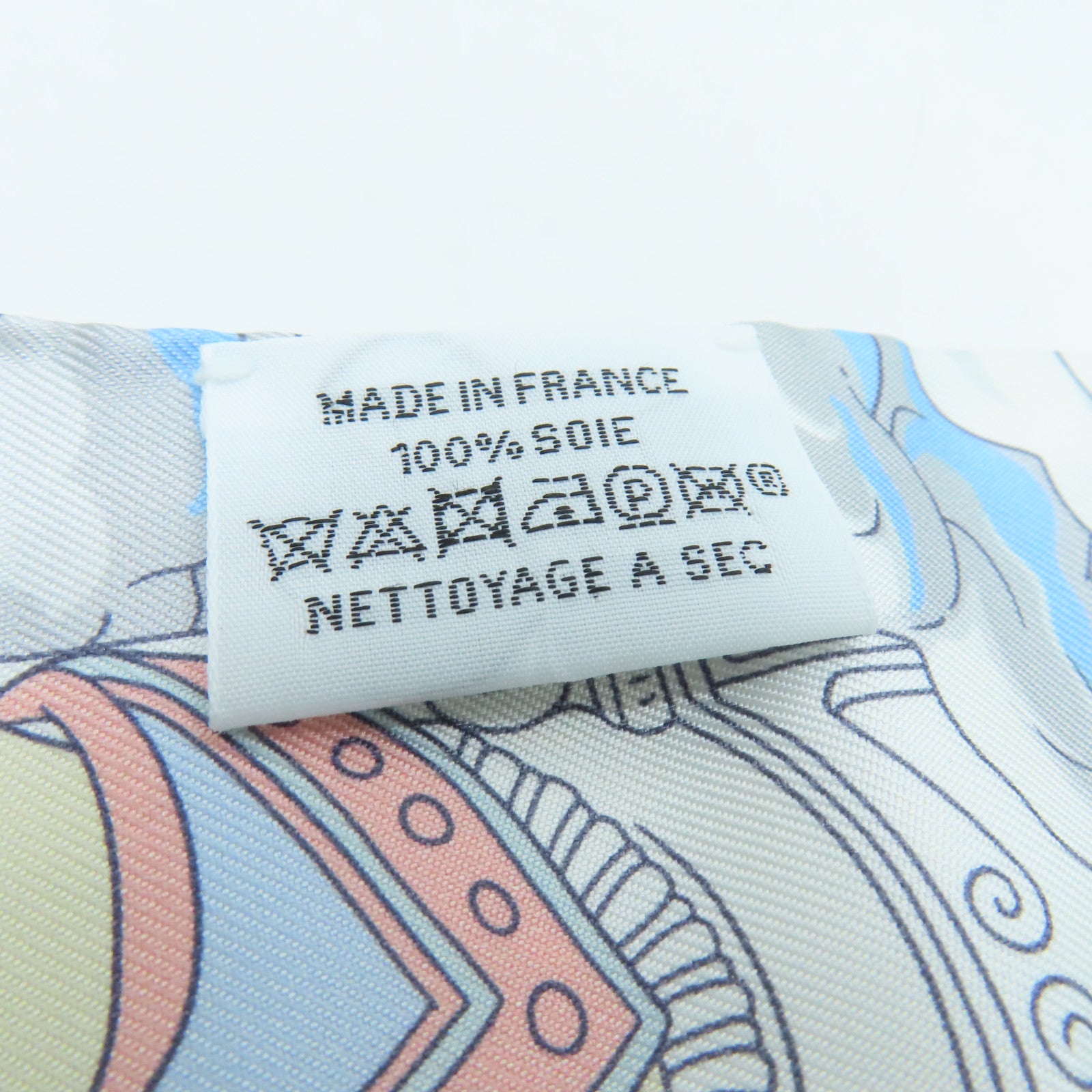 HERMES 絲質Twilly絲巾灰色/啡色