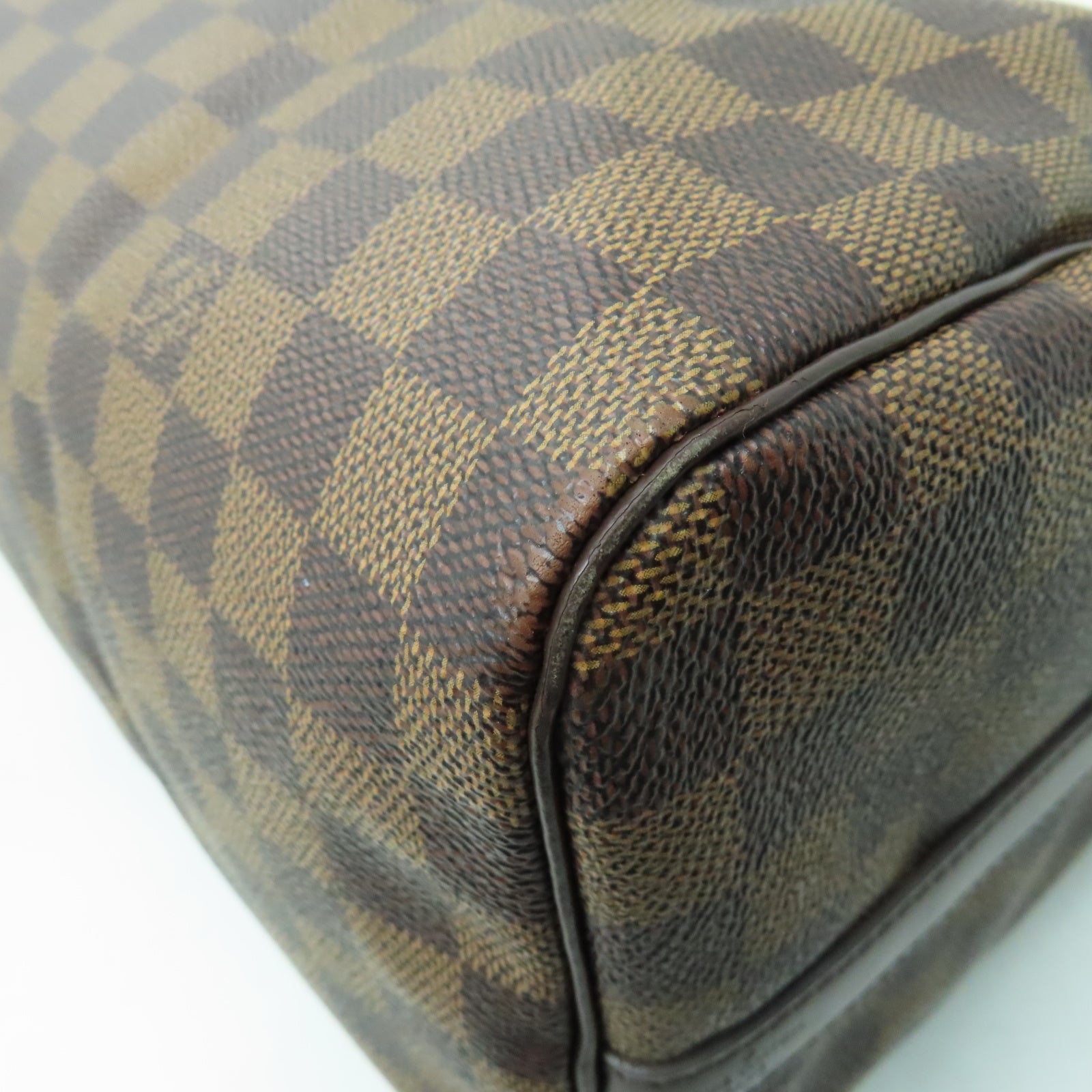 LOUIS VUITTON Damier Speedy Bandouliere 30金扣手挽肩背兩用袋啡色