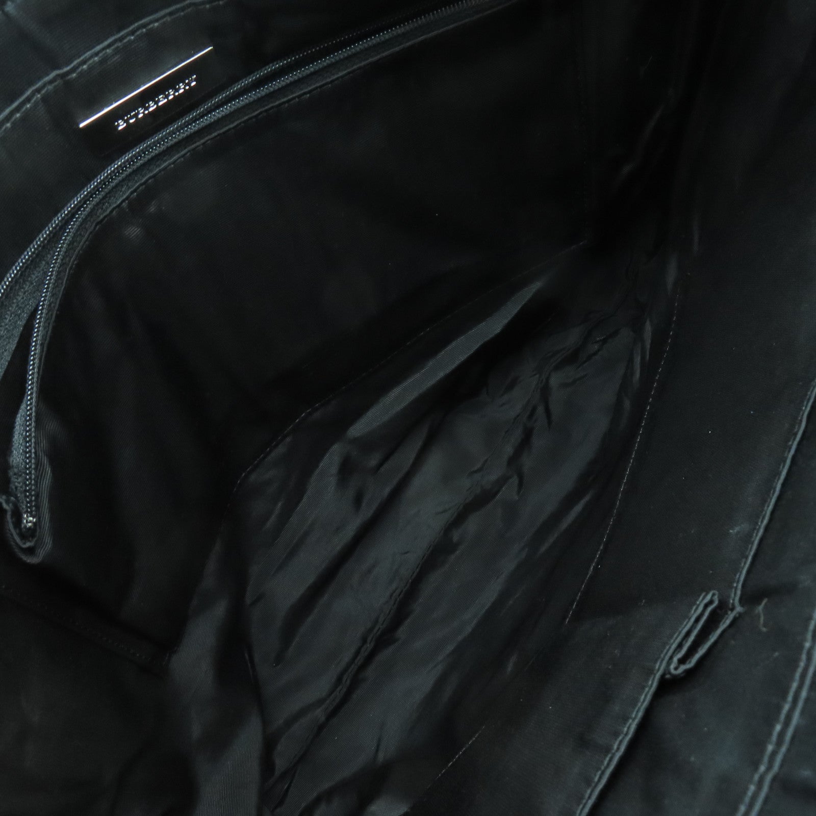 BURBERRY 帆布Shoulder Bag肩背袋杏色/黑色