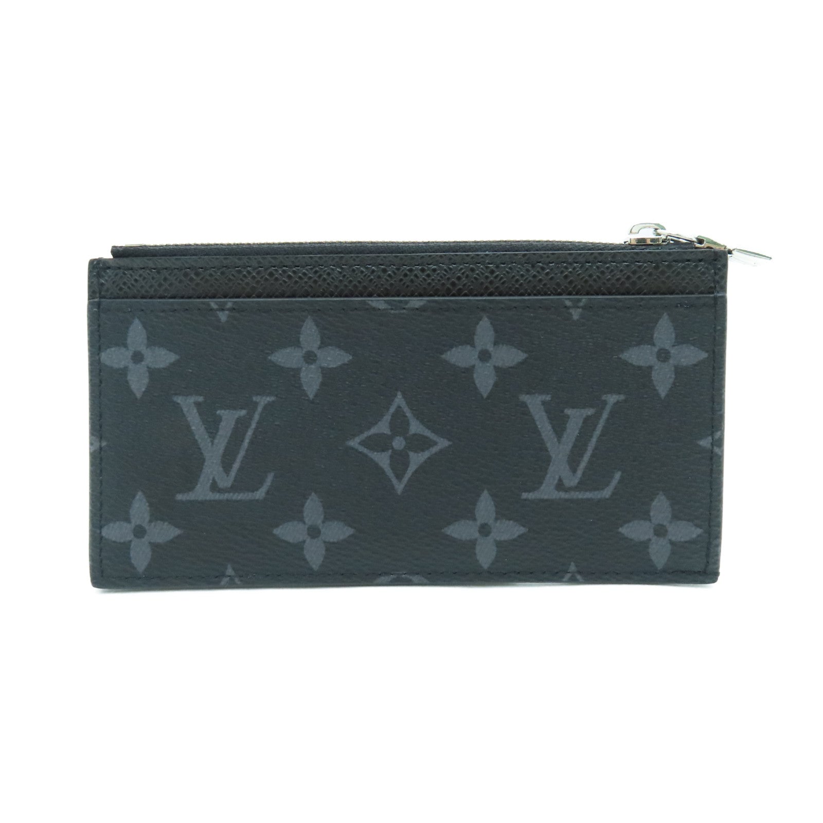 LOUIS VUITTON 【激減優惠】Monogram Card Case銀扣卡片套黑色