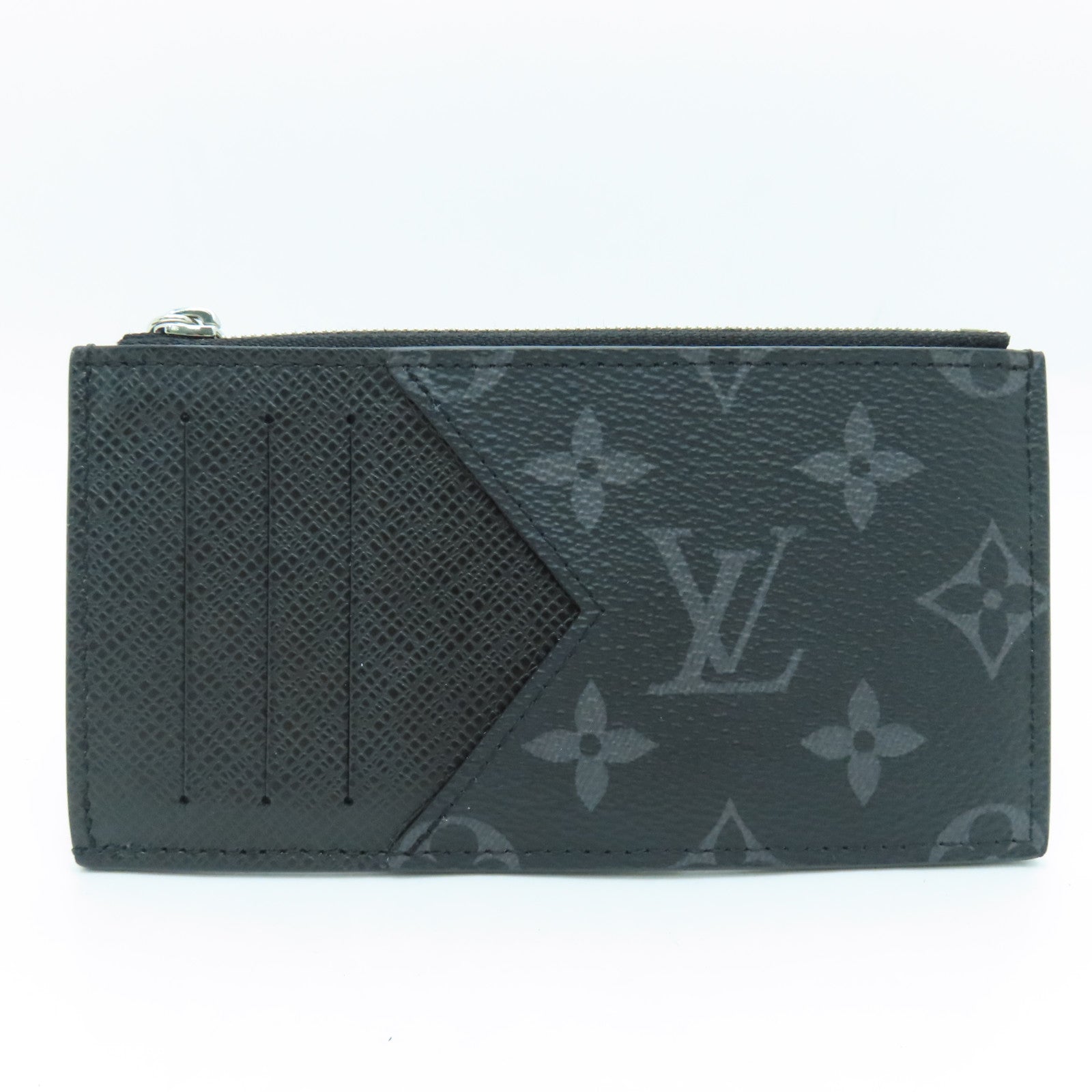 LOUIS VUITTON 【激減優惠】Monogram Card Case銀扣卡片套黑色